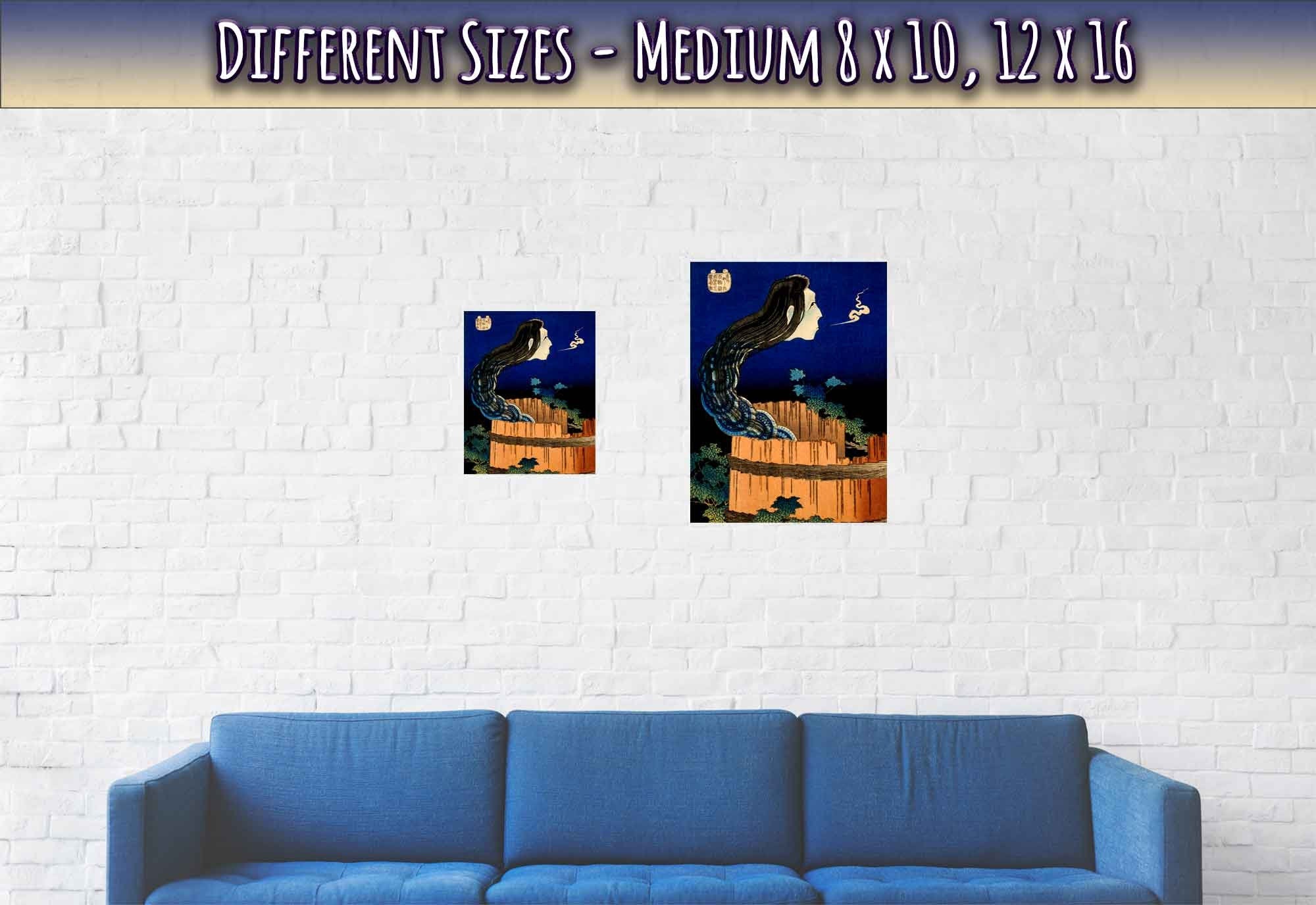 Plate Mansion Poster - Japanese Ghost Poster - Mansion Of The Plates Print - Katsushika Hokusai - WallArtPrints4U
