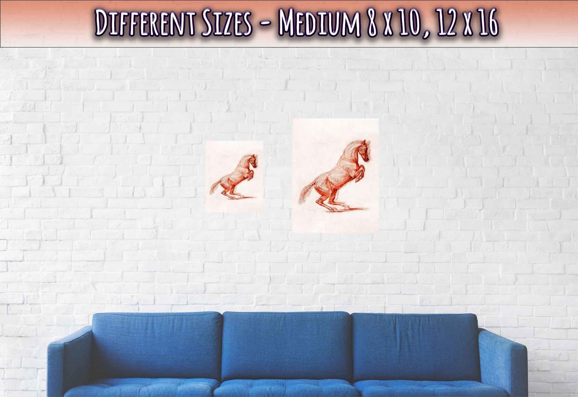 Prancing Horse Poster, Vintage Prancing Horse Art - Vintage Prancing Pony Print - WallArtPrints4U