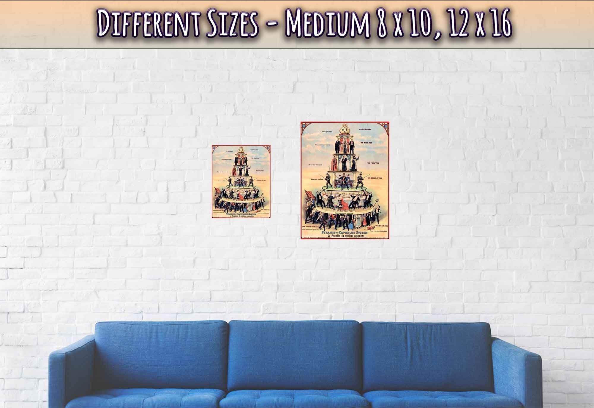 Pyramid Of Capitalist System Print - Anti Capitalist Poster 1911 - WallArtPrints4U