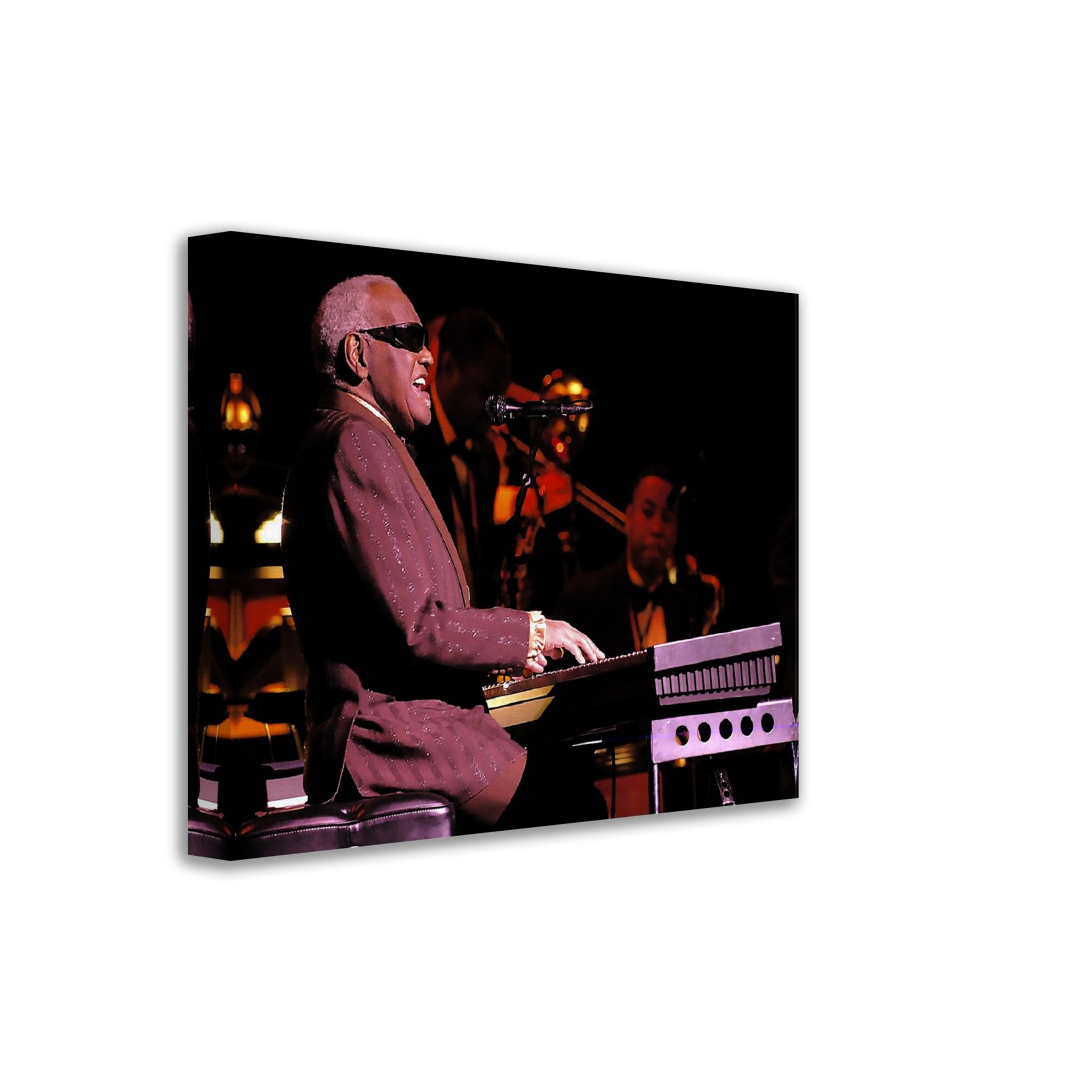 Ray Charles Canvas, Soul Music Pioneer, Brother Ray The Genius, Vintage Photo Portrait - Ray Charles Canvas Print - WallArtPrints4U