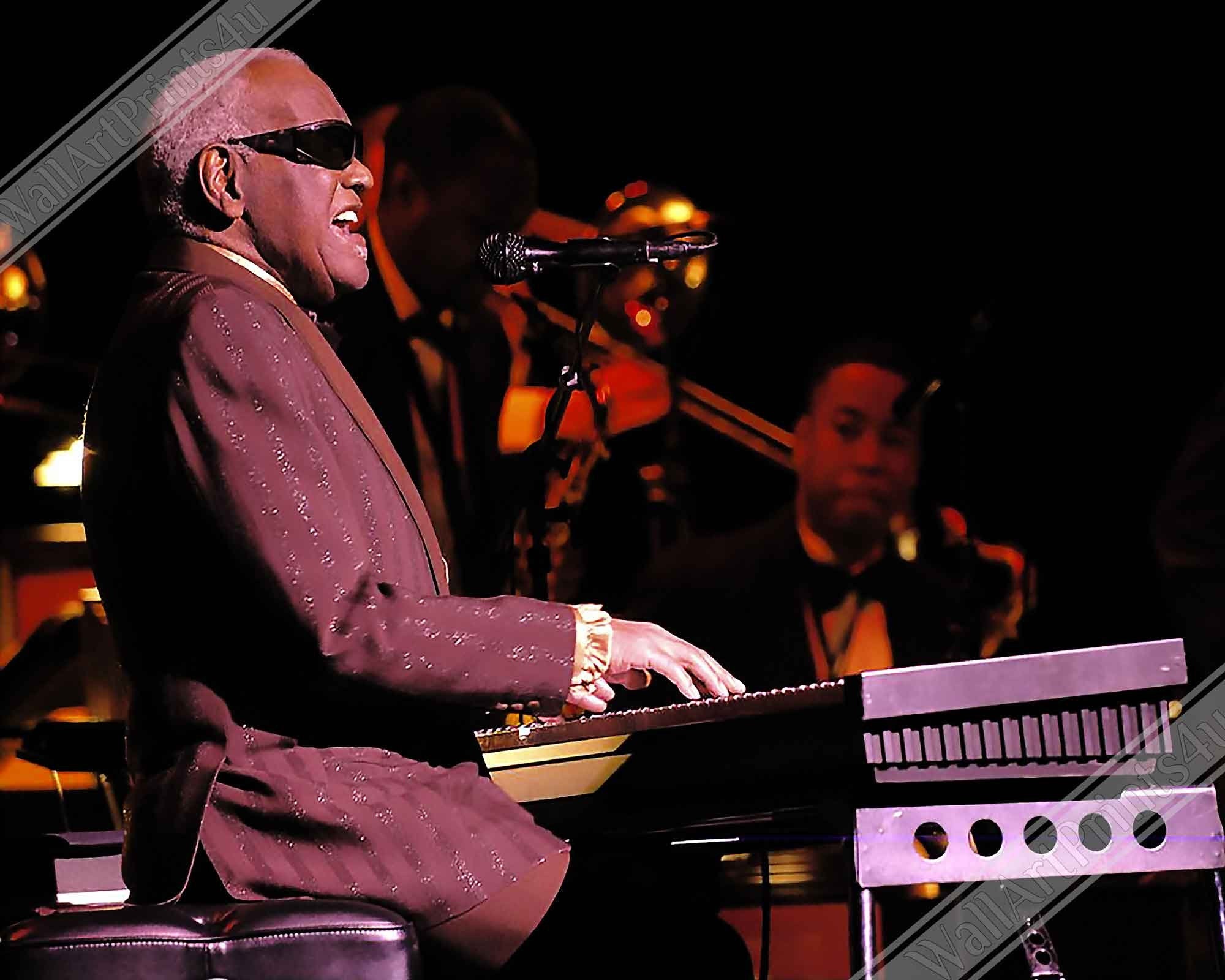 Ray Charles Poster, Soul Music Pioneer, Brother Ray The Genius, Vintage Photo Portrait - Ray Charles Print - WallArtPrints4U