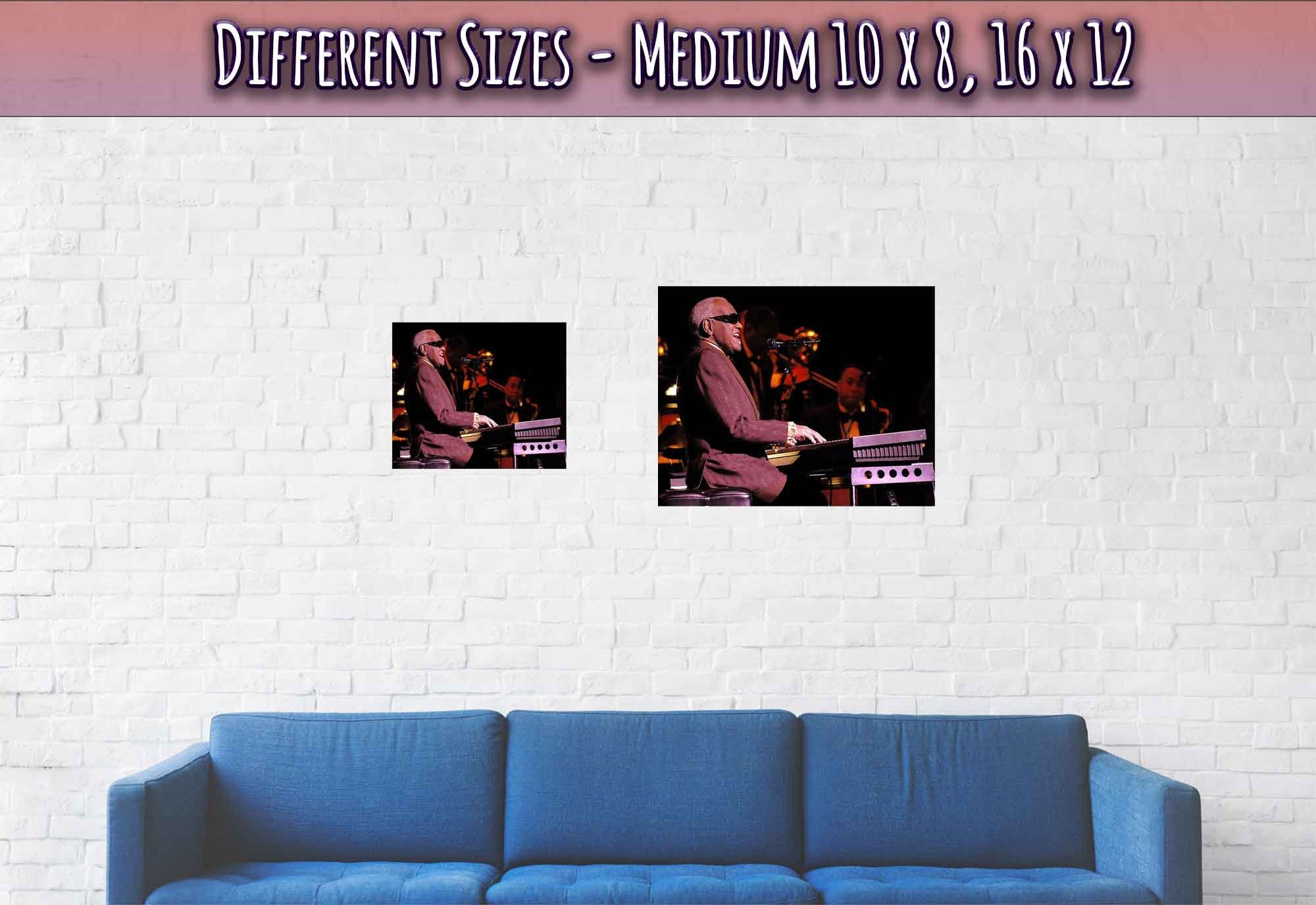 Ray Charles Poster, Soul Music Pioneer, Brother Ray The Genius, Vintage Photo Portrait - Ray Charles Print - WallArtPrints4U