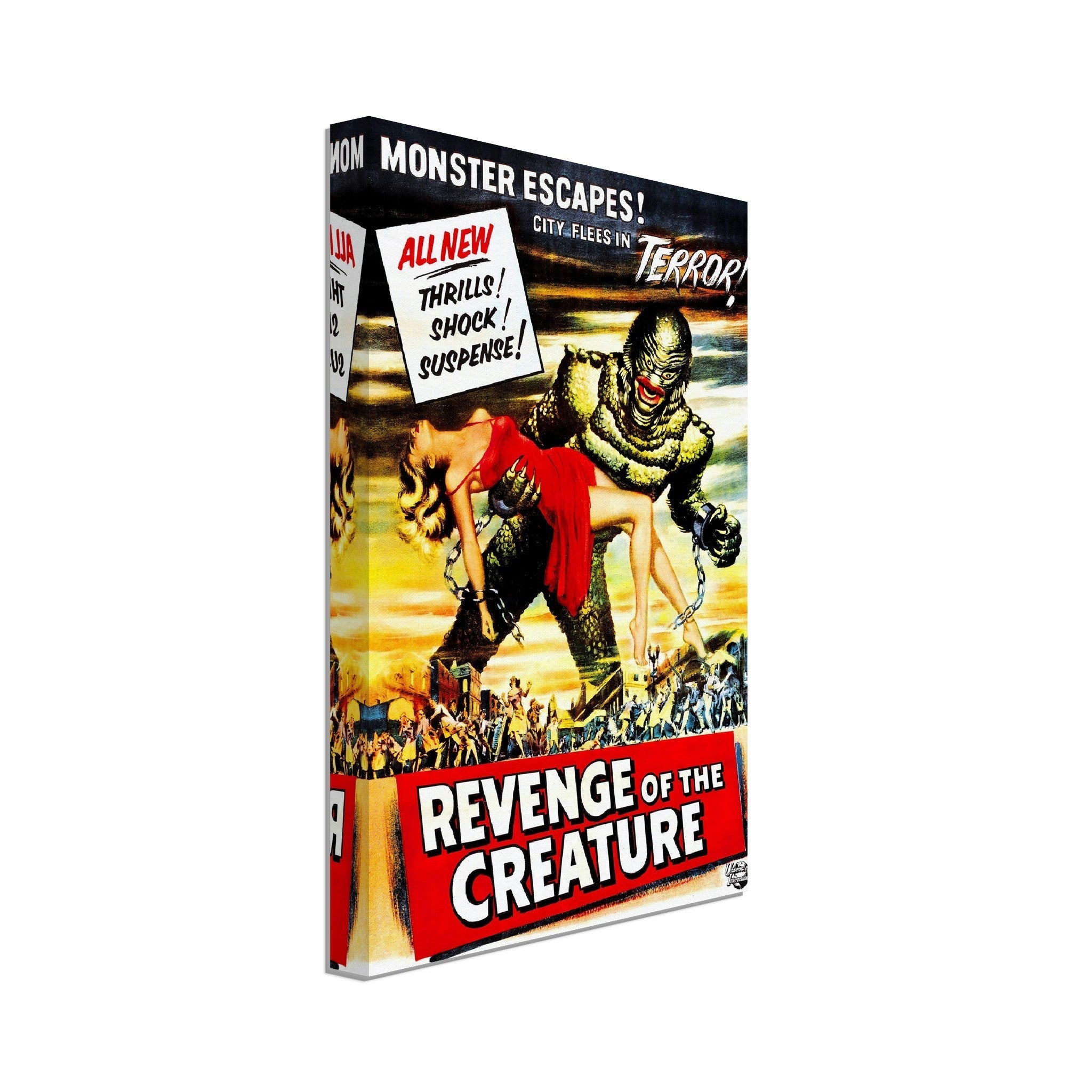 Revenge Of The Creature Canvas, Vintage Horror Movie Canvas 1955 - WallArtPrints4U