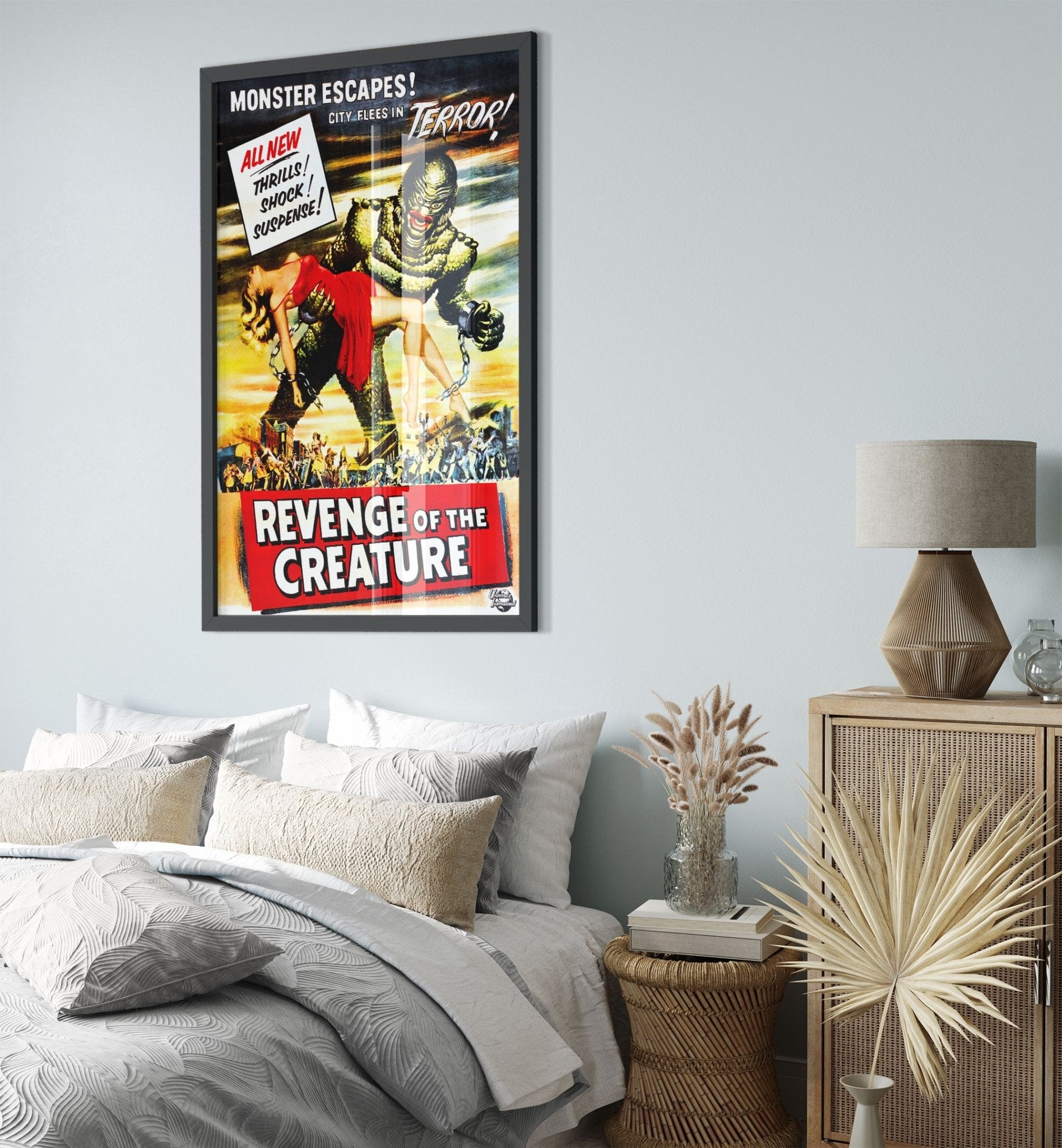 Revenge Of The Creature Framed, Vintage Horror Movie Framed 1955 - WallArtPrints4U