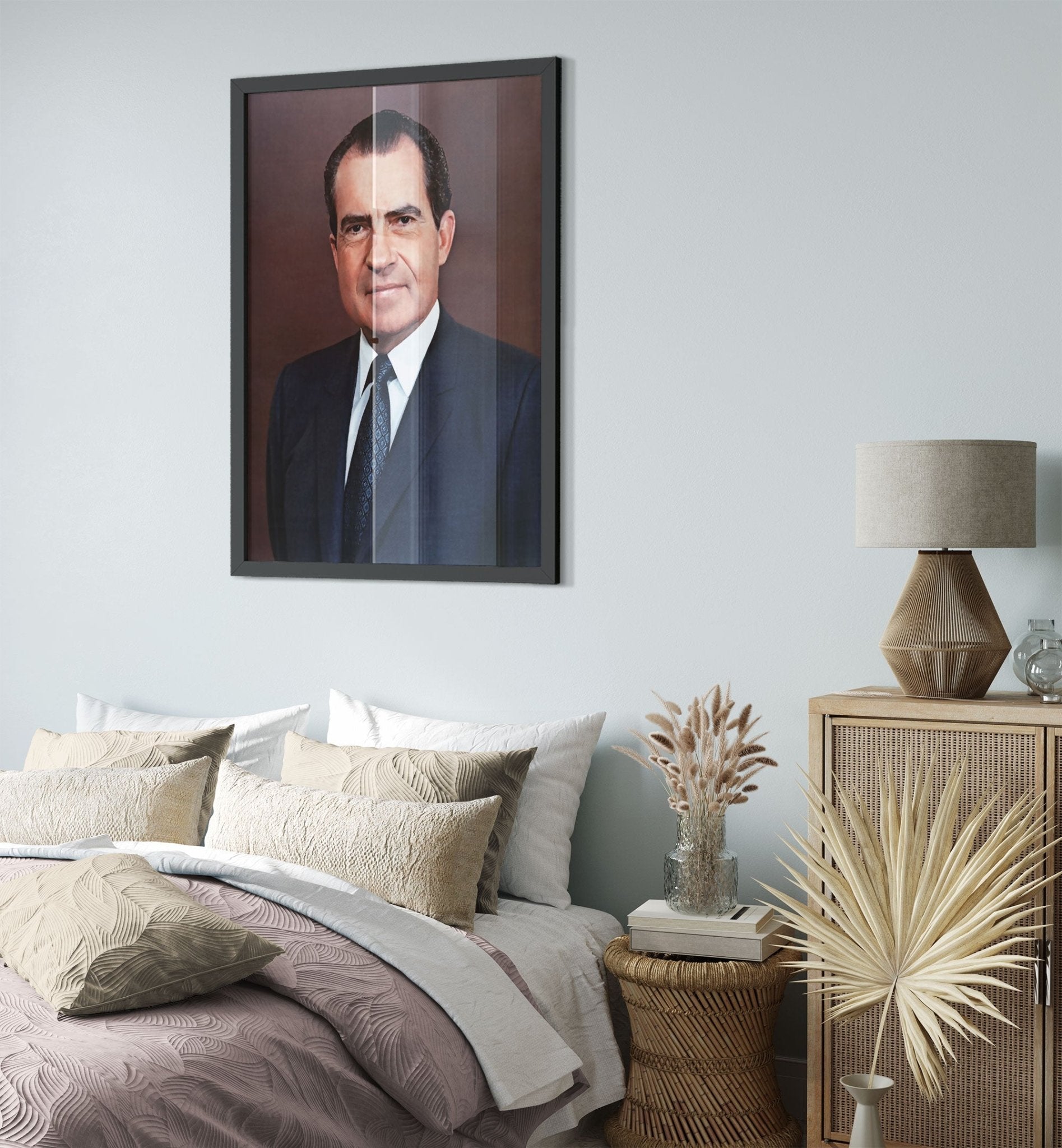 Richard Nixon Framed, 37th President Of These United States, Vintage Photo Portrait - Richard Nixon Framed Print UK, EU USA Domestic Shipping - WallArtPrints4U