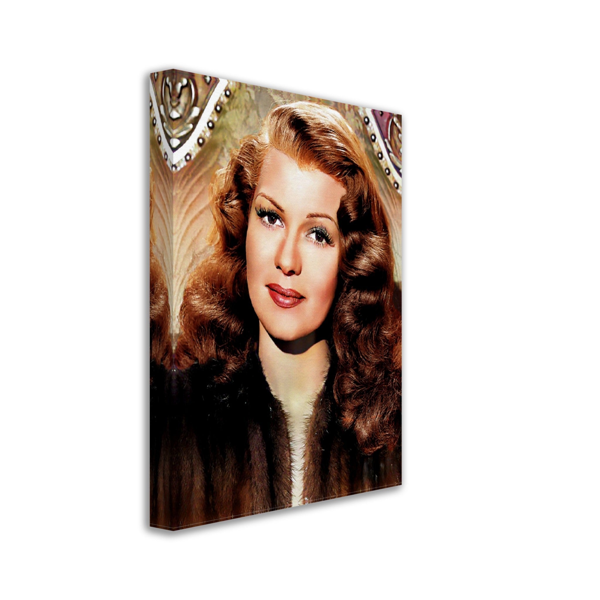 Rita Hayworth Canvas, The Love Goddess, Vintage Photo In Color, Rita Hayworth Canvas Print, Silver Screen Star - WallArtPrints4U