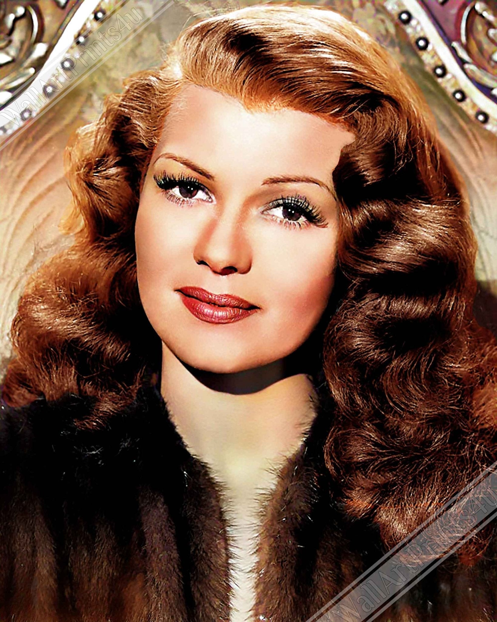 Rita Hayworth Canvas, The Love Goddess, Vintage Photo In Color, Rita Hayworth Canvas Print, Silver Screen Star - WallArtPrints4U