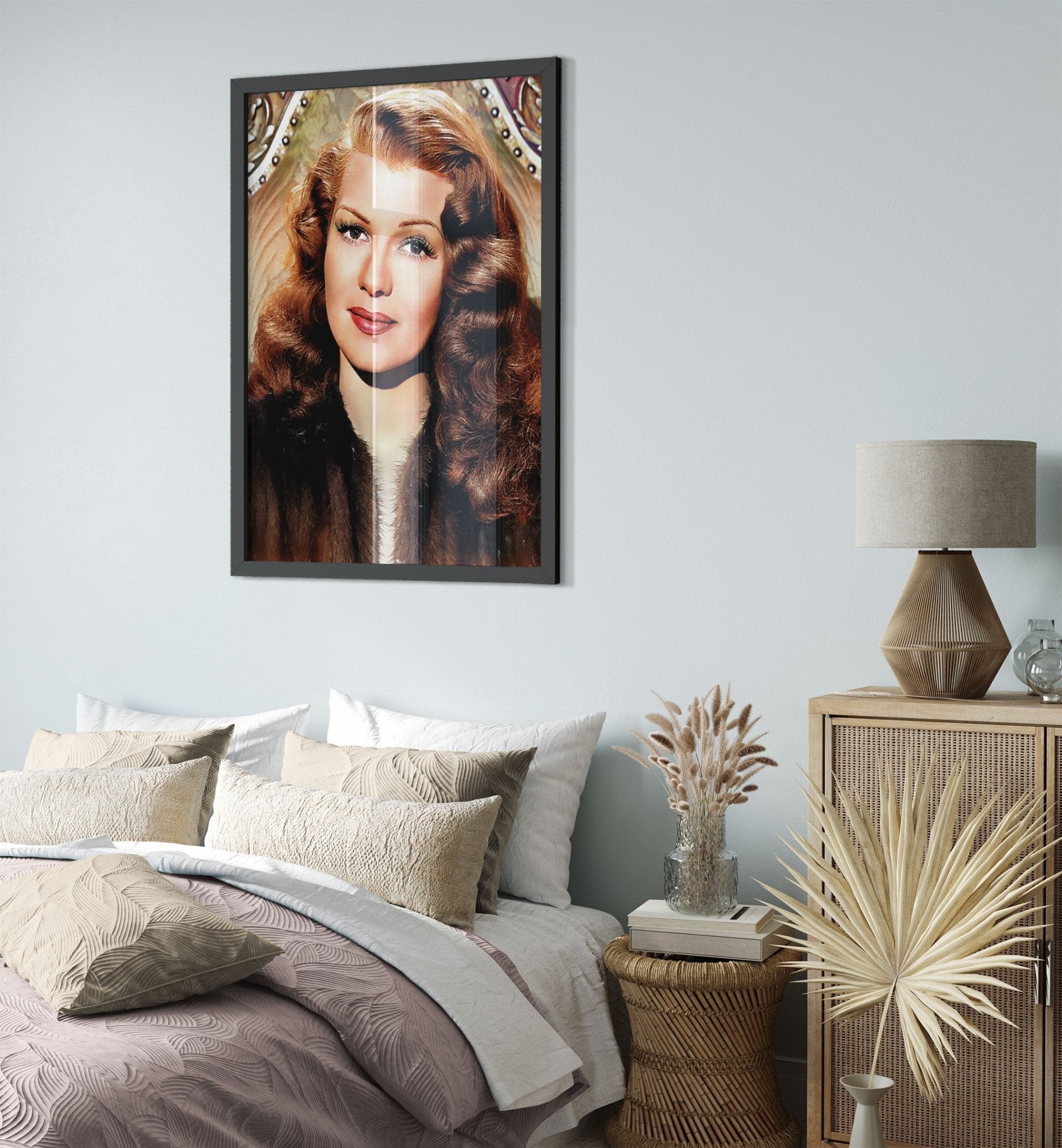 Rita Hayworth Framed, The Love Goddess, Vintage Photo In Color, Rita Hayworth Framed Print, Silver Screen Star UK, EU USA Domestic Shipping - WallArtPrints4U