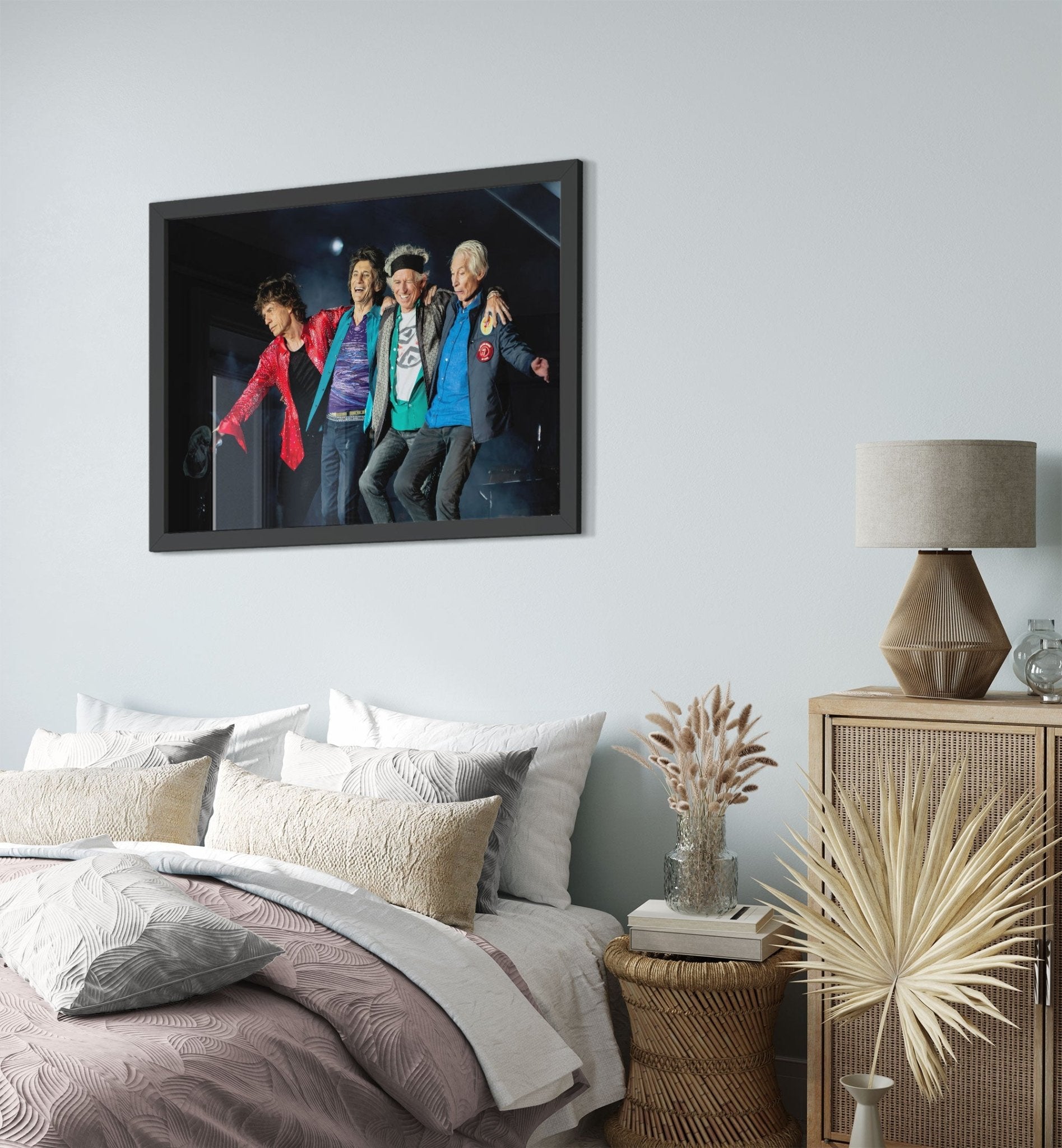 Rolling Stones Framed, Mick Jagger, Vintage Photo Framed Print - Rolling Stones Band Framed Print - WallArtPrints4U
