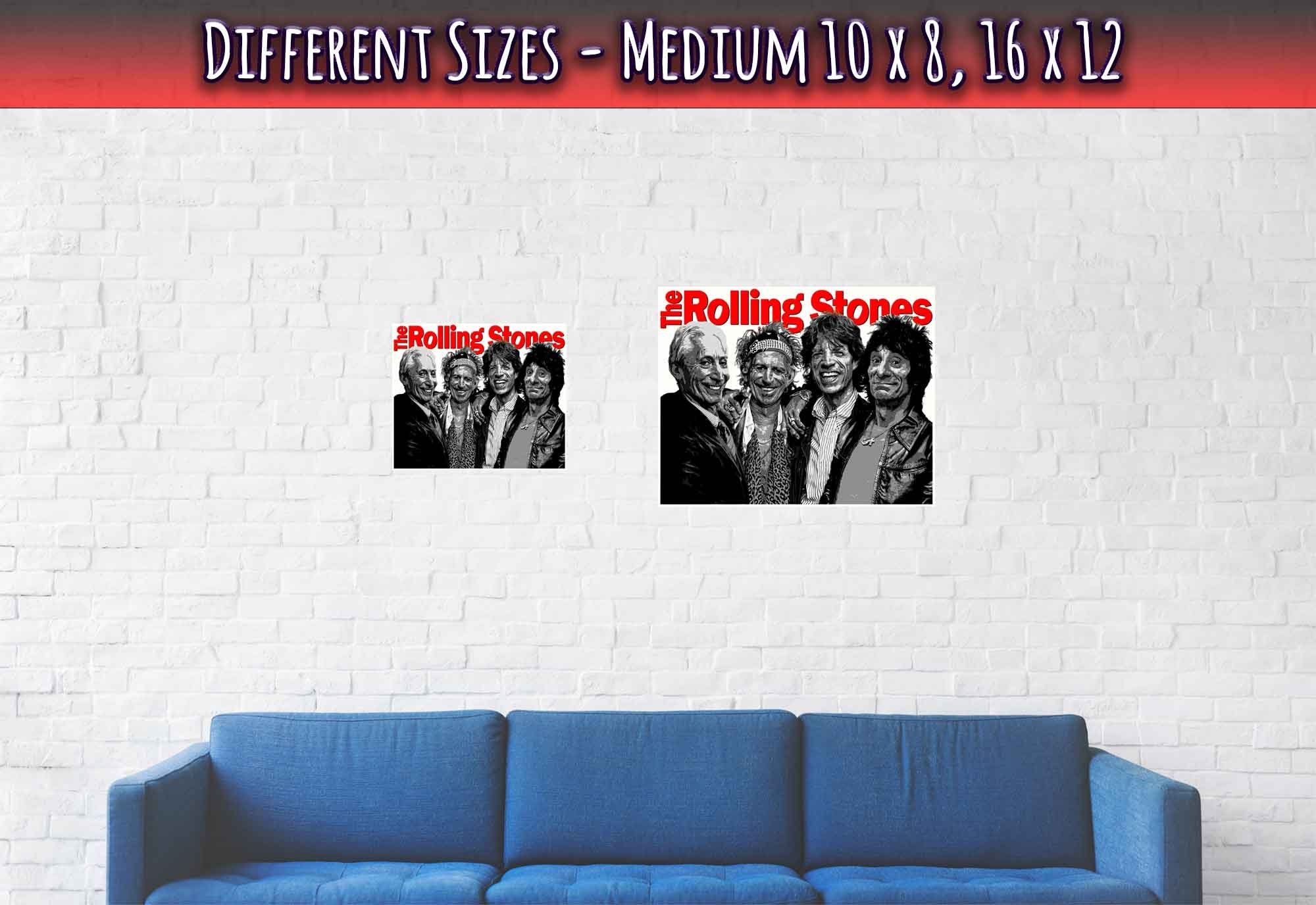 Rolling Stones Poster, Vintage Photo Print - Rolling Stones Band Print - WallArtPrints4U