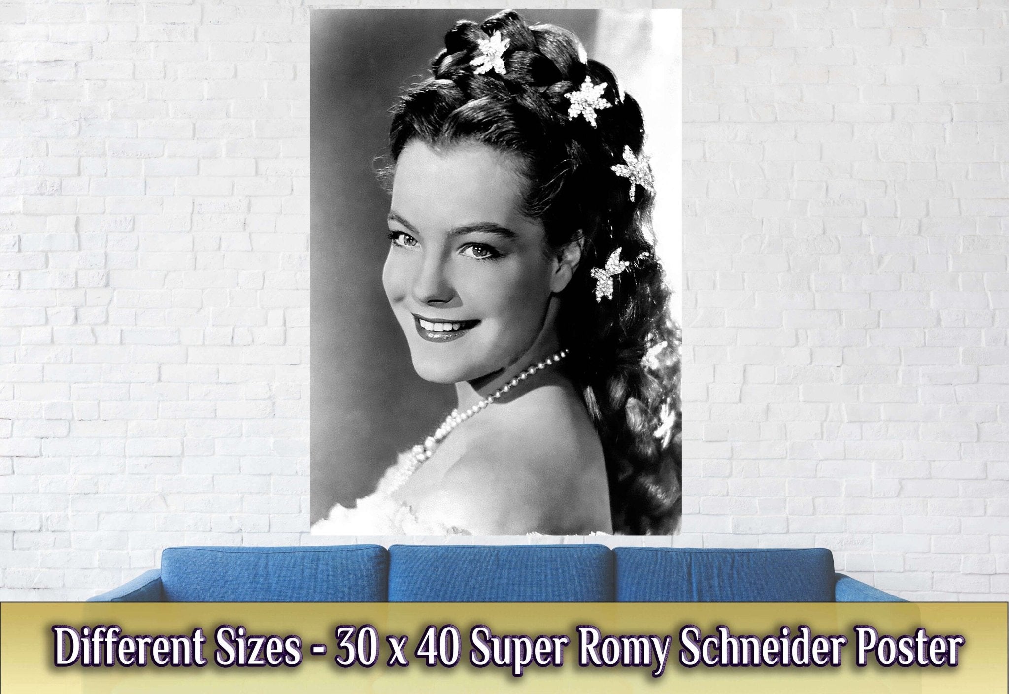 Romy Schneider Poster, Sissi Trilogy, Vintage Photo, Romy Schneider Print, Hollywood Silver Screen Star - WallArtPrints4U
