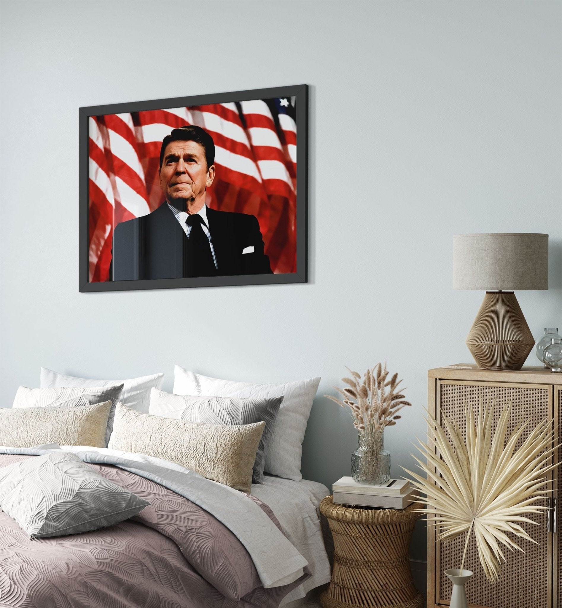 Ronald Reagan Framed, 40th President Of These United States, Vintage Photo Portrait - Ronald Reagan Framed Print - WallArtPrints4U