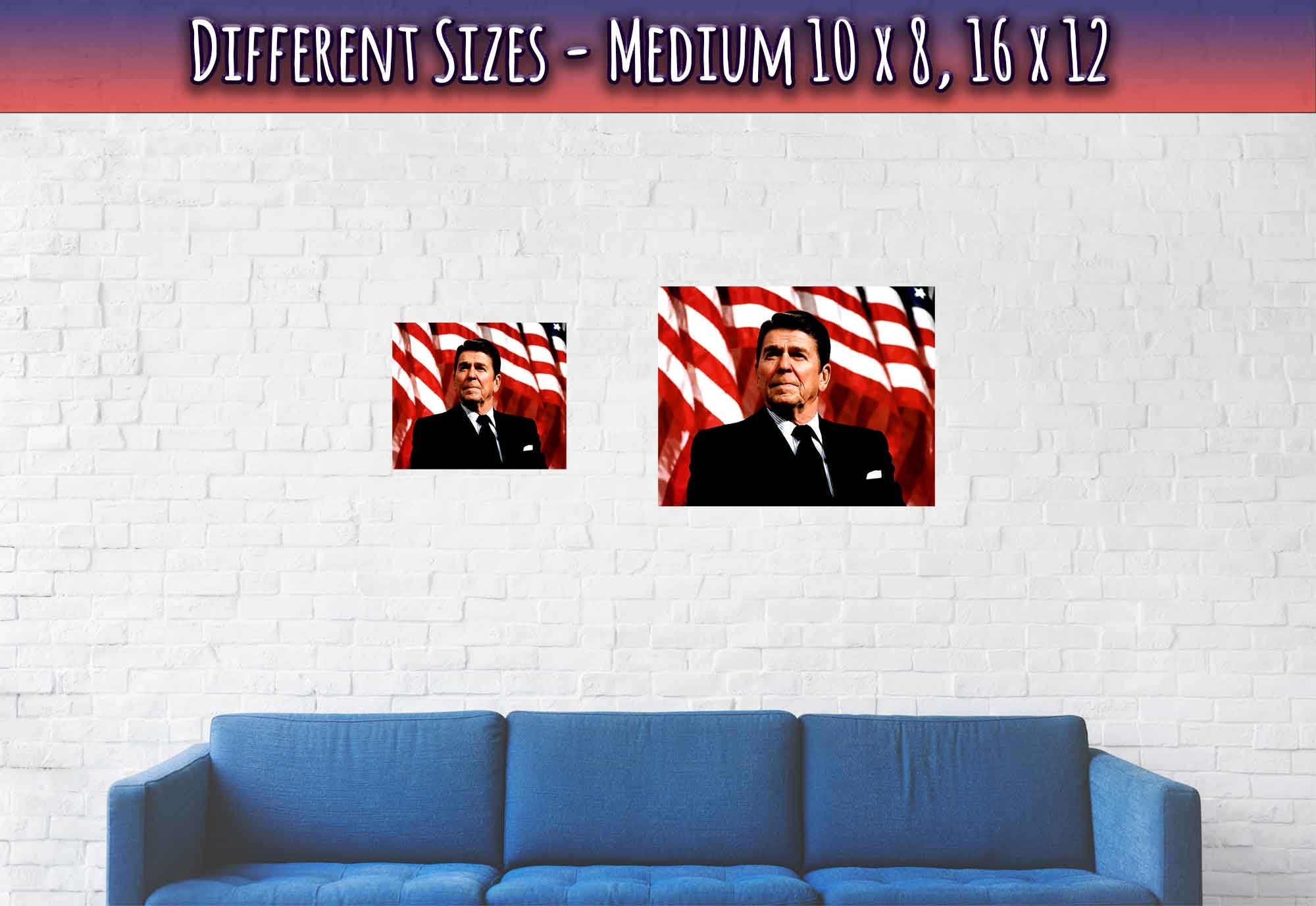Ronald Reagan Poster, 40th President Of These United States, Vintage Photo Portrait - Ronald Reagan Print - WallArtPrints4U