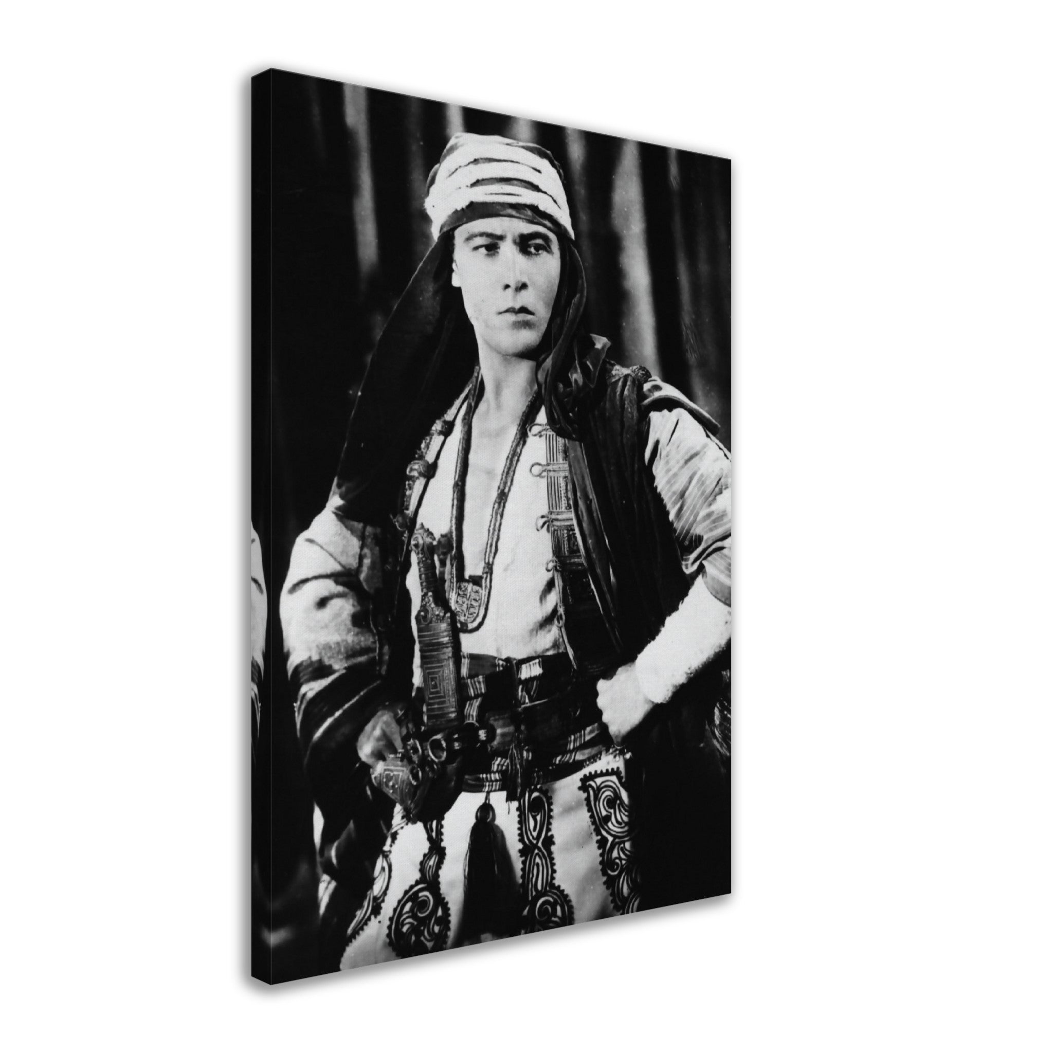 Rudolph Valentino Canvas, Latin Lover Silent Film, Vintage Photo, Rudolph Valentino Canvas Print, Silver Screen Star - WallArtPrints4U