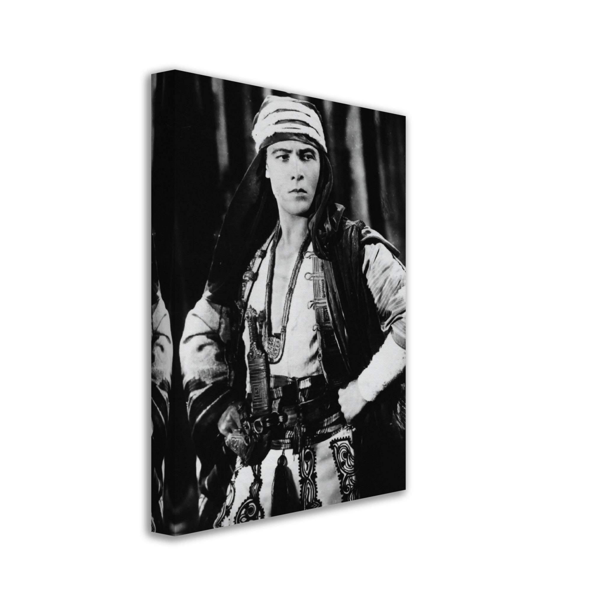 Rudolph Valentino Canvas, Latin Lover Silent Film, Vintage Photo, Rudolph Valentino Canvas Print, Silver Screen Star - WallArtPrints4U