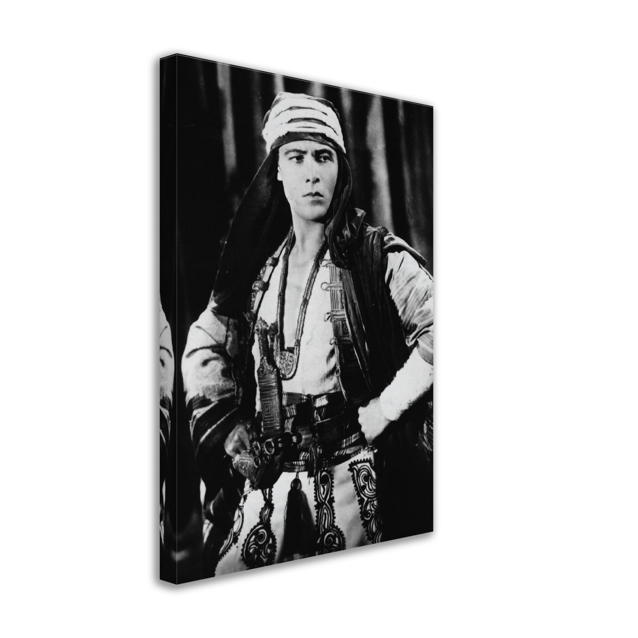 Rudolph Valentino Canvas, Latin Lover Silent Film, Vintage Photo, Rudolph Valentino Canvas Print, Silver Screen Star - WallArtPrints4U