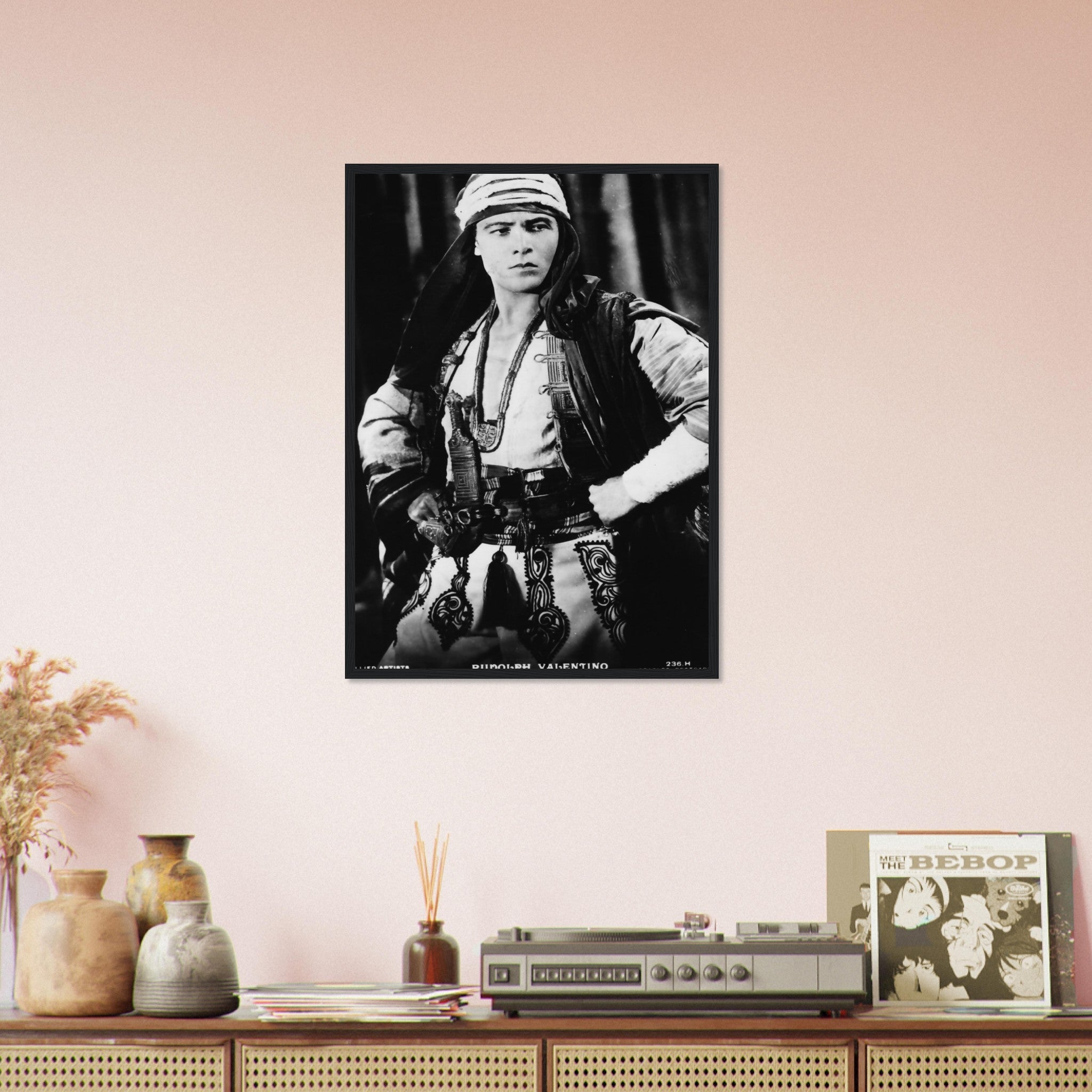 Rudolph Valentino Framed, Latin Lover Silent Film, Vintage Photo, Rudolph Valentino Framed Print, Silver Screen Star - WallArtPrints4U