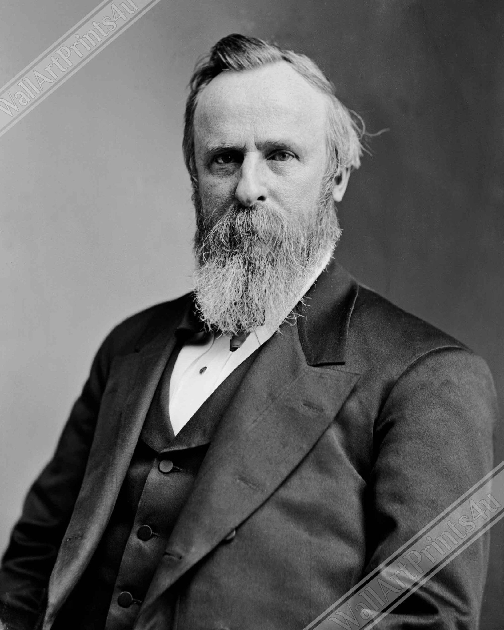 Rutherford Hayes Framed, 19th President Of Usa, Vintage Photo Portrait - Rutherford Hayes Framed Print UK, EU USA Domestic Shipping - WallArtPrints4U