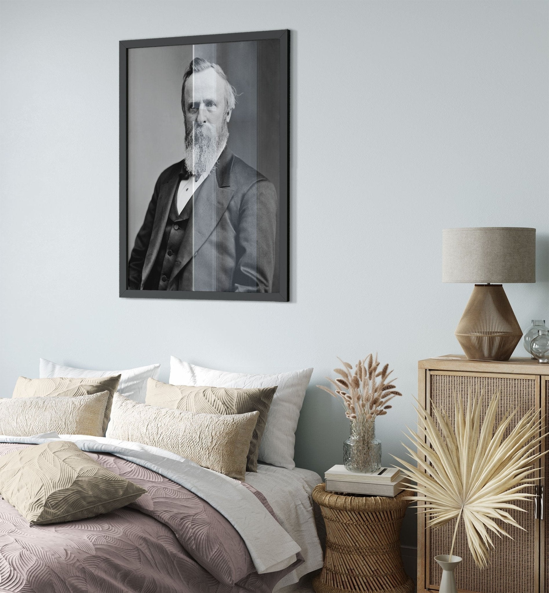 Rutherford Hayes Framed, 19th President Of Usa, Vintage Photo Portrait - Rutherford Hayes Framed Print UK, EU USA Domestic Shipping - WallArtPrints4U