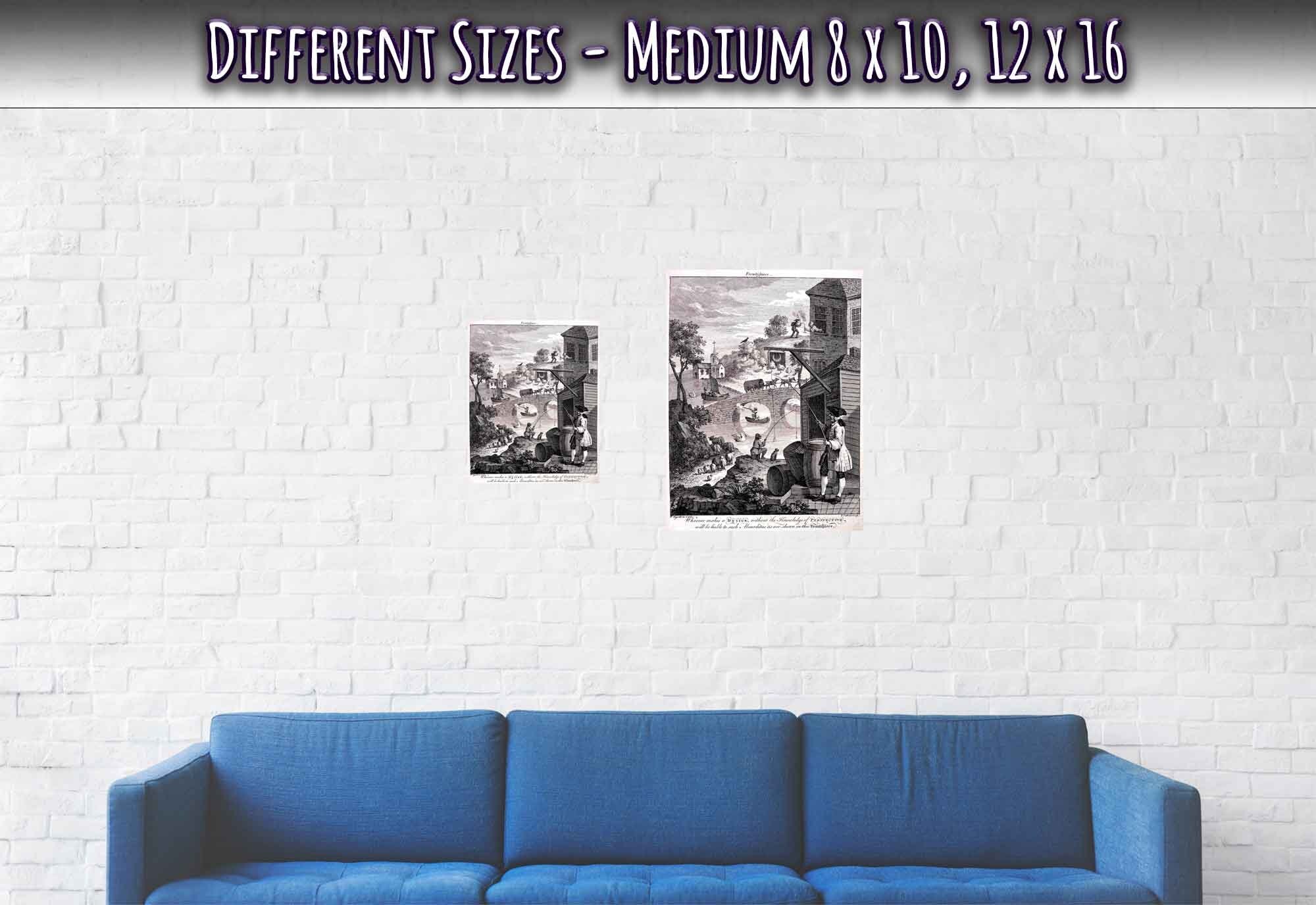 Satire On False Perspective Poster - William Hogarth Painting - Satire False Perspective Print - WallArtPrints4U