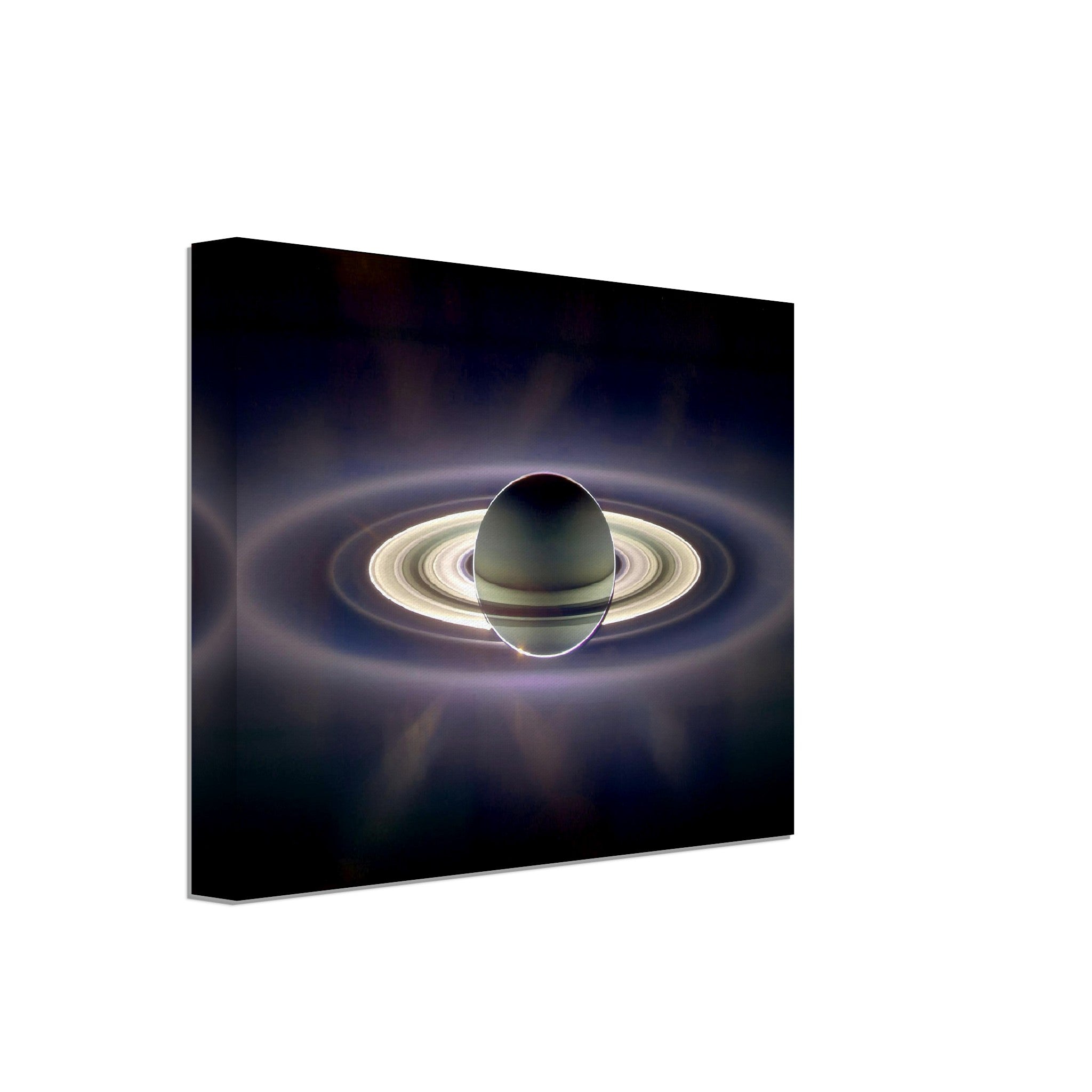 Saturn Canvas - Vintage Saturn Eclipsing Sun From Cassini Spacecraft - WallArtPrints4U