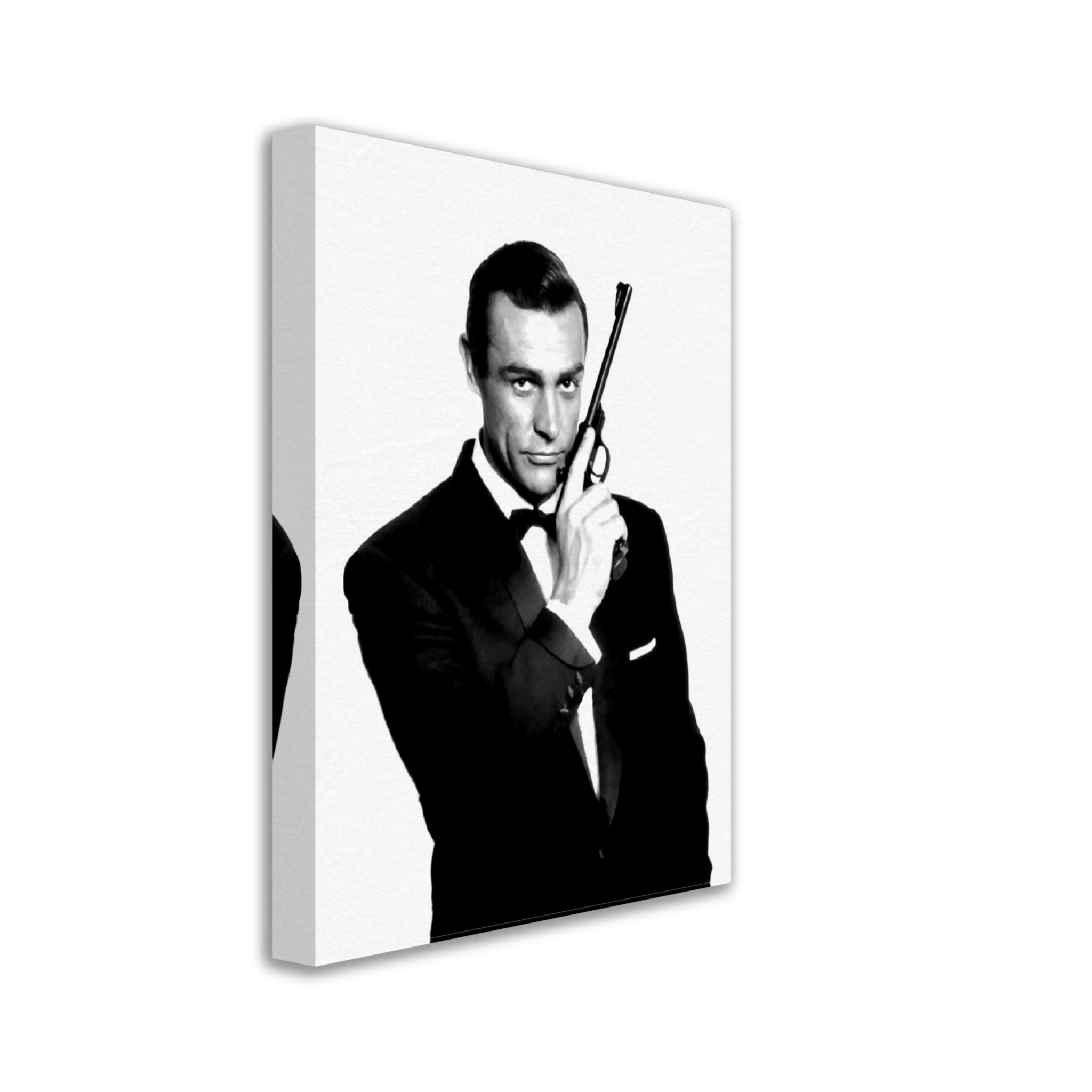Sean Connery Canvas, James Bond With Gun Canvas, Vintage Photo Portrait - Sean Connery Canvas Print - WallArtPrints4U