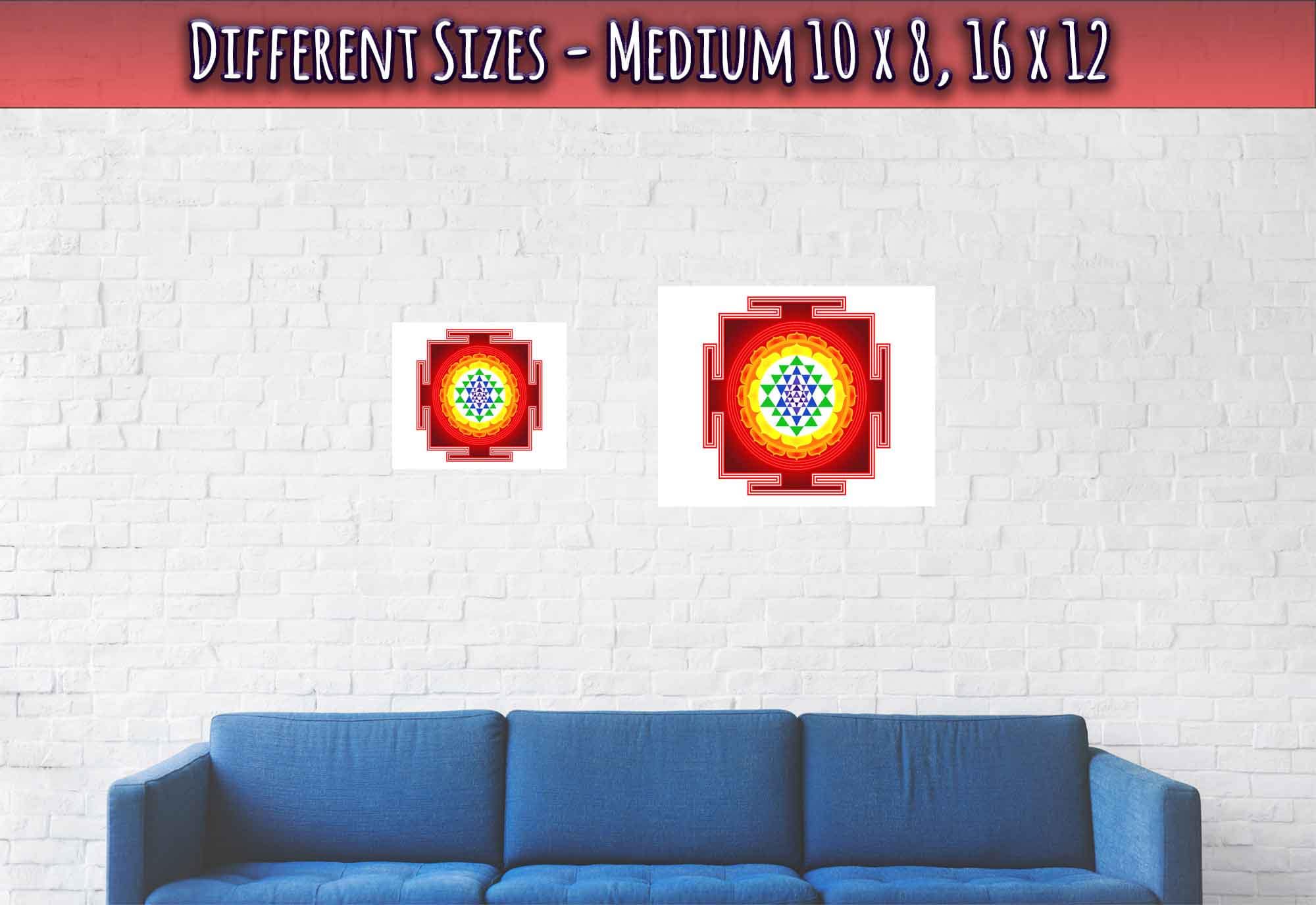 Sri Yantra Poster, Shri Yantra Mother Of All Yantras - Sri Yantra Print - WallArtPrints4U