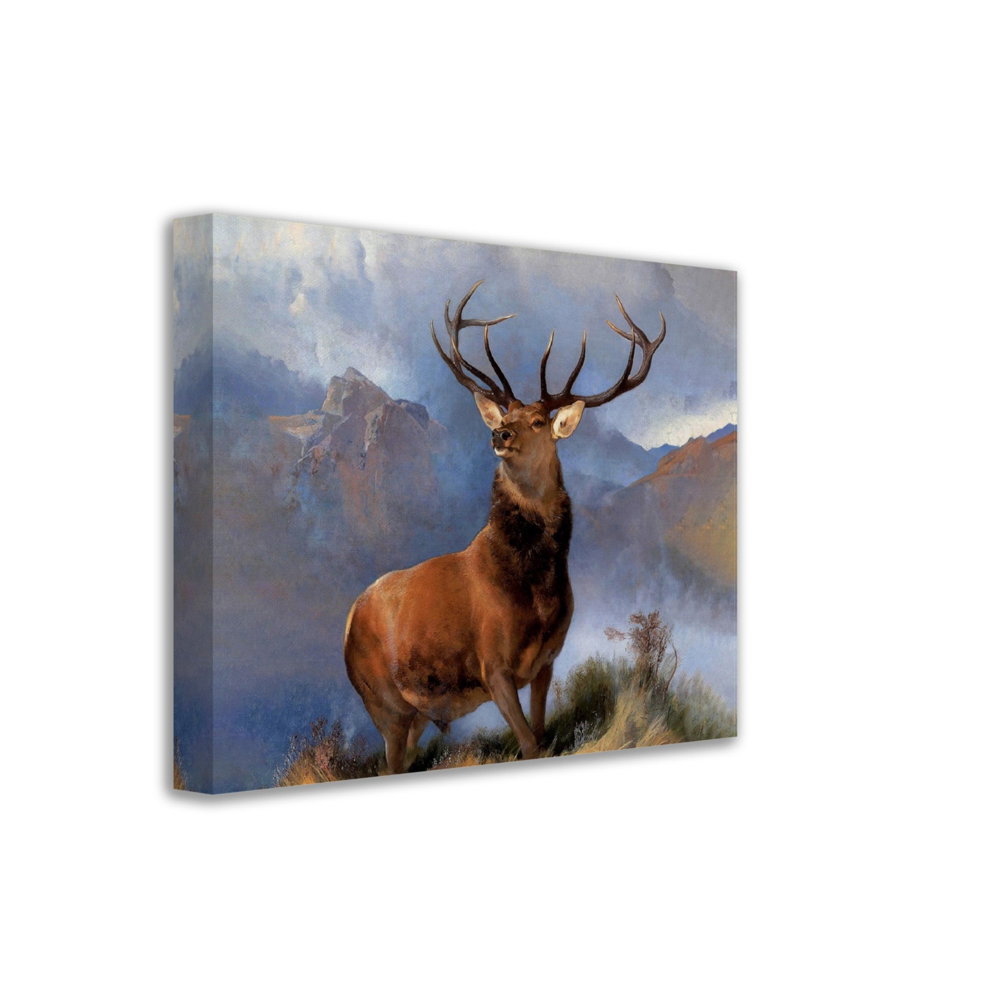 Stag Canvas Print, Monarch Of The Glen Stag Print, Red Deer Sir Edwin Landseer - WallArtPrints4U