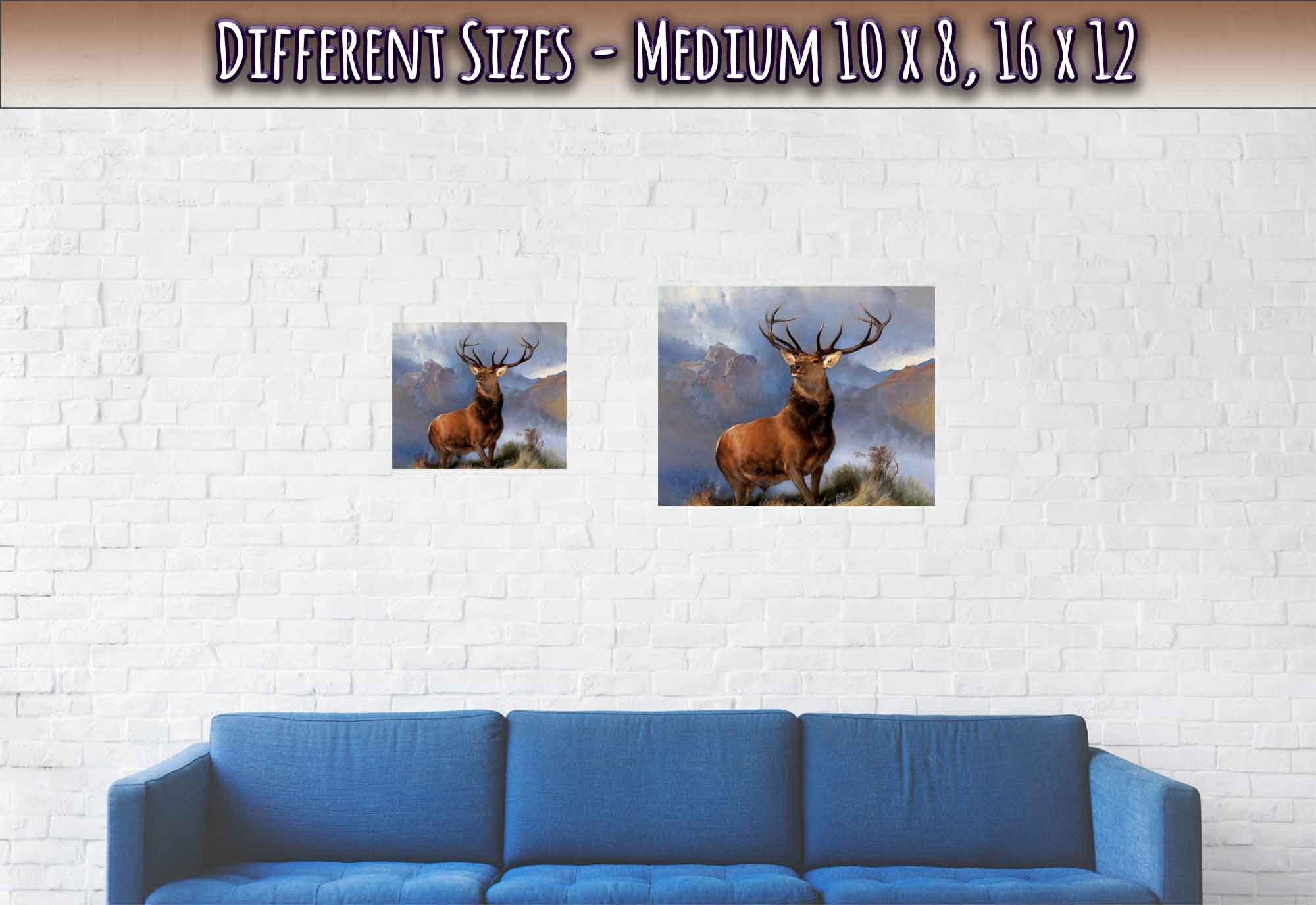 Stag Poster, Monarch Of The Glen Stag Print, Red Deer Sir Edwin Landseer - WallArtPrints4U