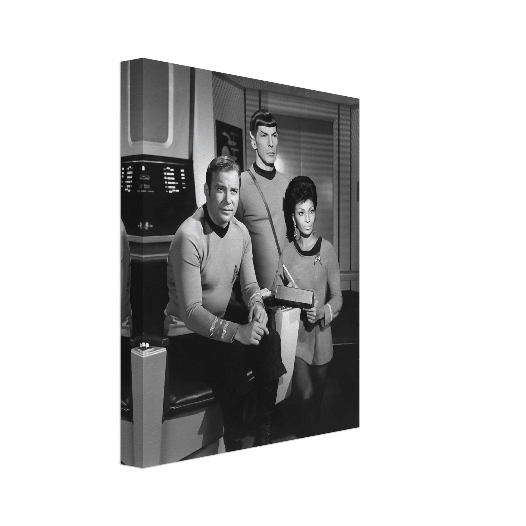 Star Trek Canvas, Rare Photo Vintage Kirk, Spock, Uhura Retro Star Trek Giant Canvas, Various Sizes Super Sized, Large Or Medium - WallArtPrints4U