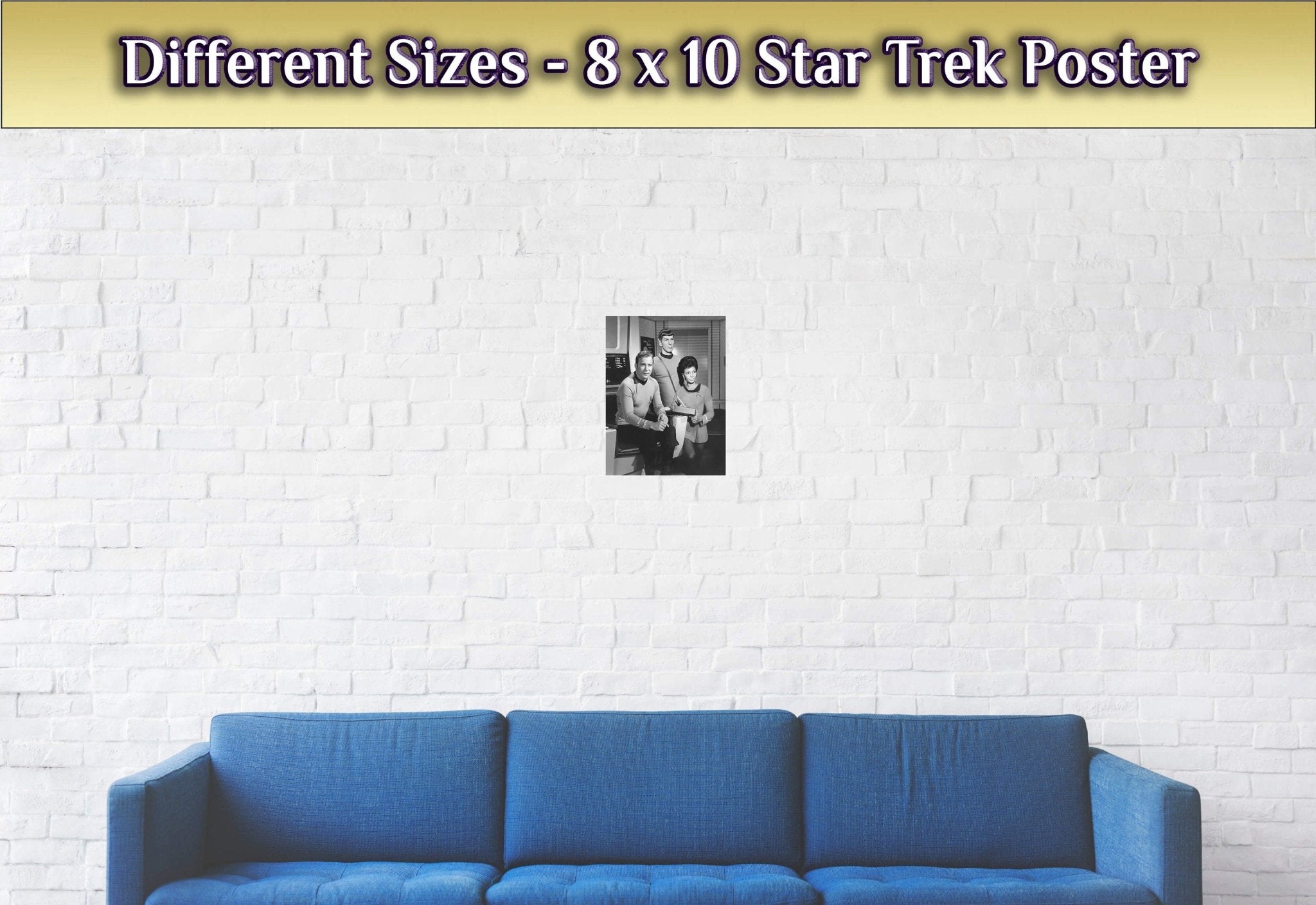 Star Trek Poster, Rare Photo Vintage Kirk, Spock, Uhura Retro Star Trek Giant Poster, Various Sizes Super Sized, Large Or Medium - WallArtPrints4U