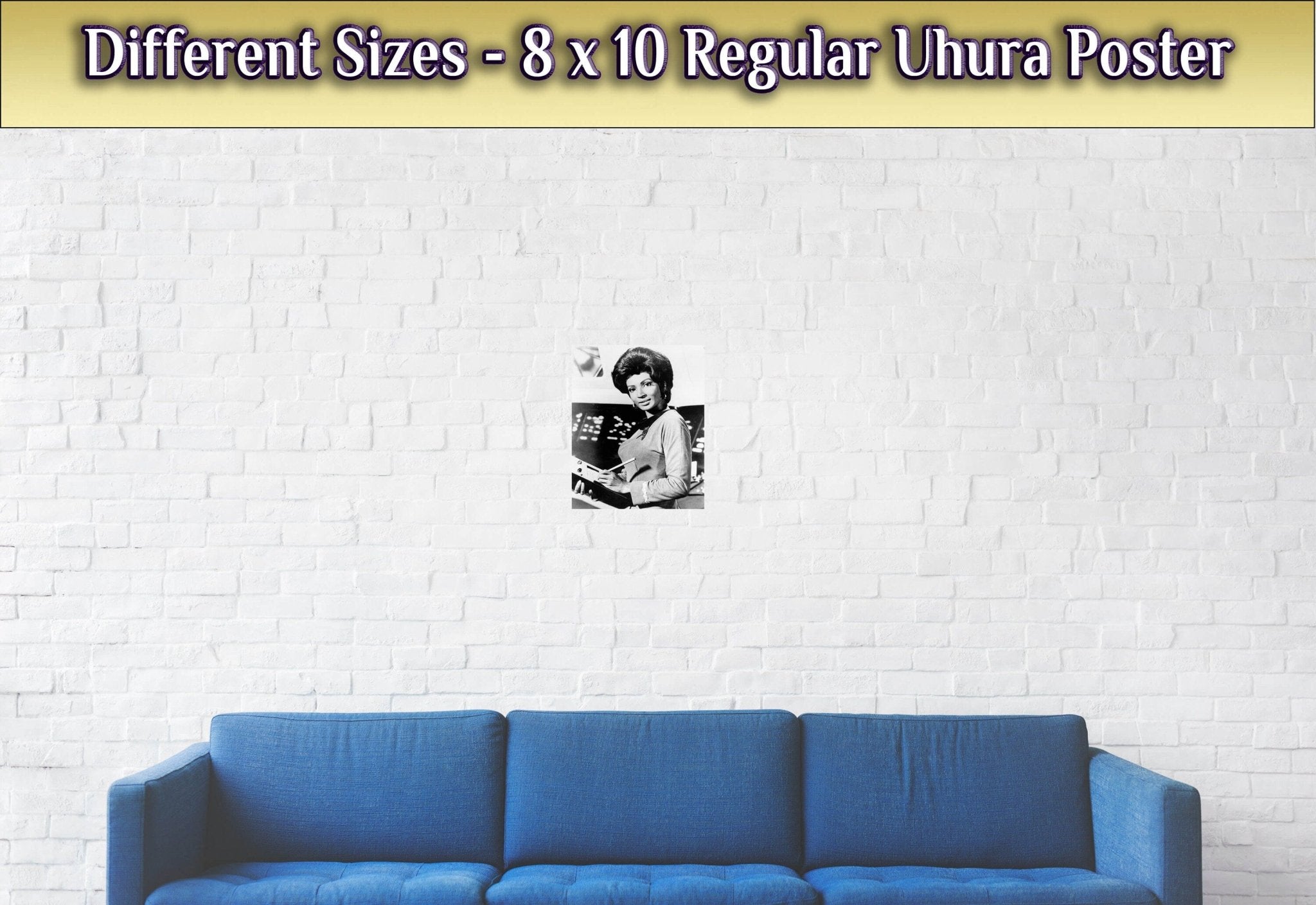 Star Trek Poster, Uhura Vintage Photo, Nichelle Nichols Retro Star Trek Giant Poster, Various Sizes Super Sized, Large Or Medium - WallArtPrints4U