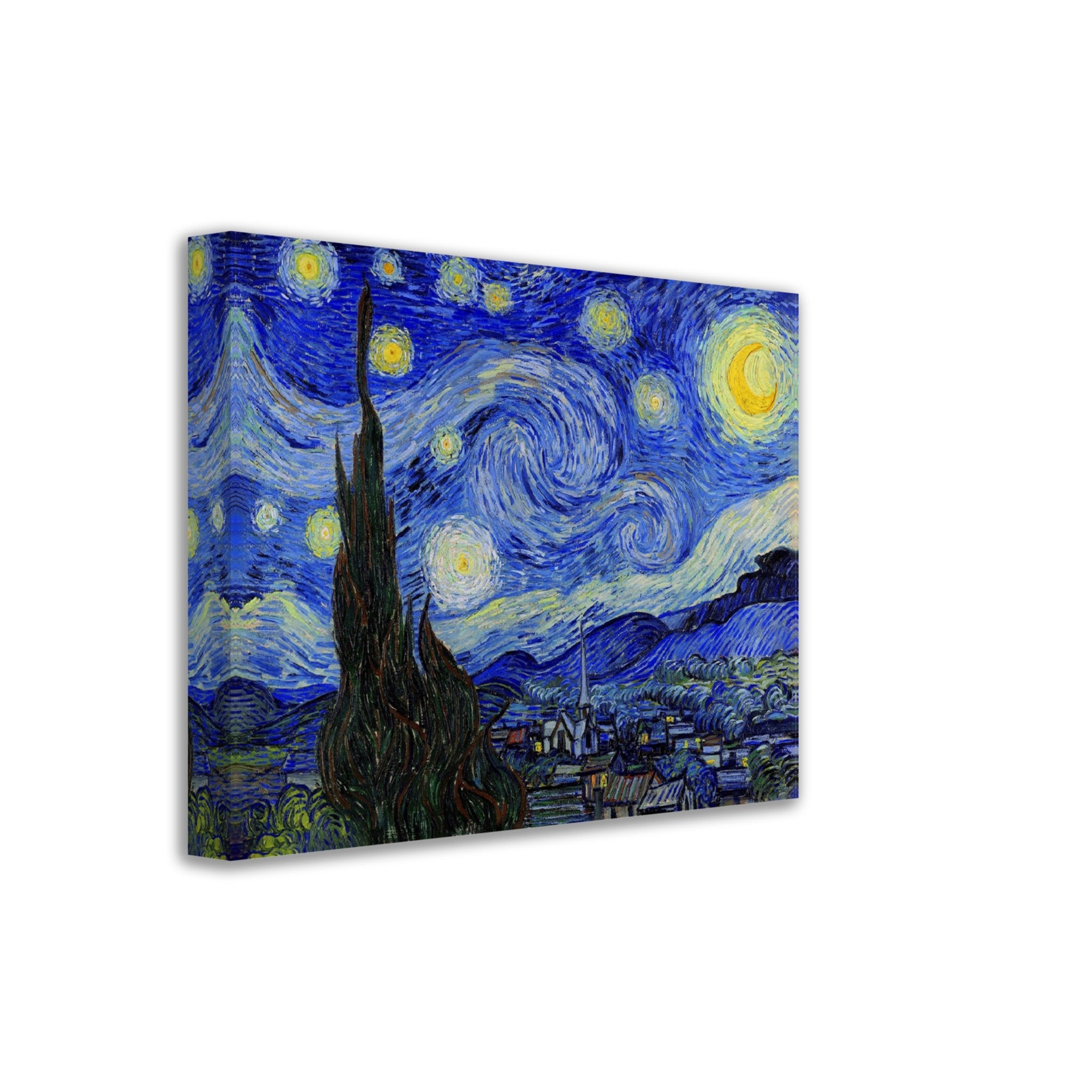 Starry Night Canvas Print, Vincent Van Gogh, The Starry Night Print, Asylum Of St Paul 1889, - WallArtPrints4U