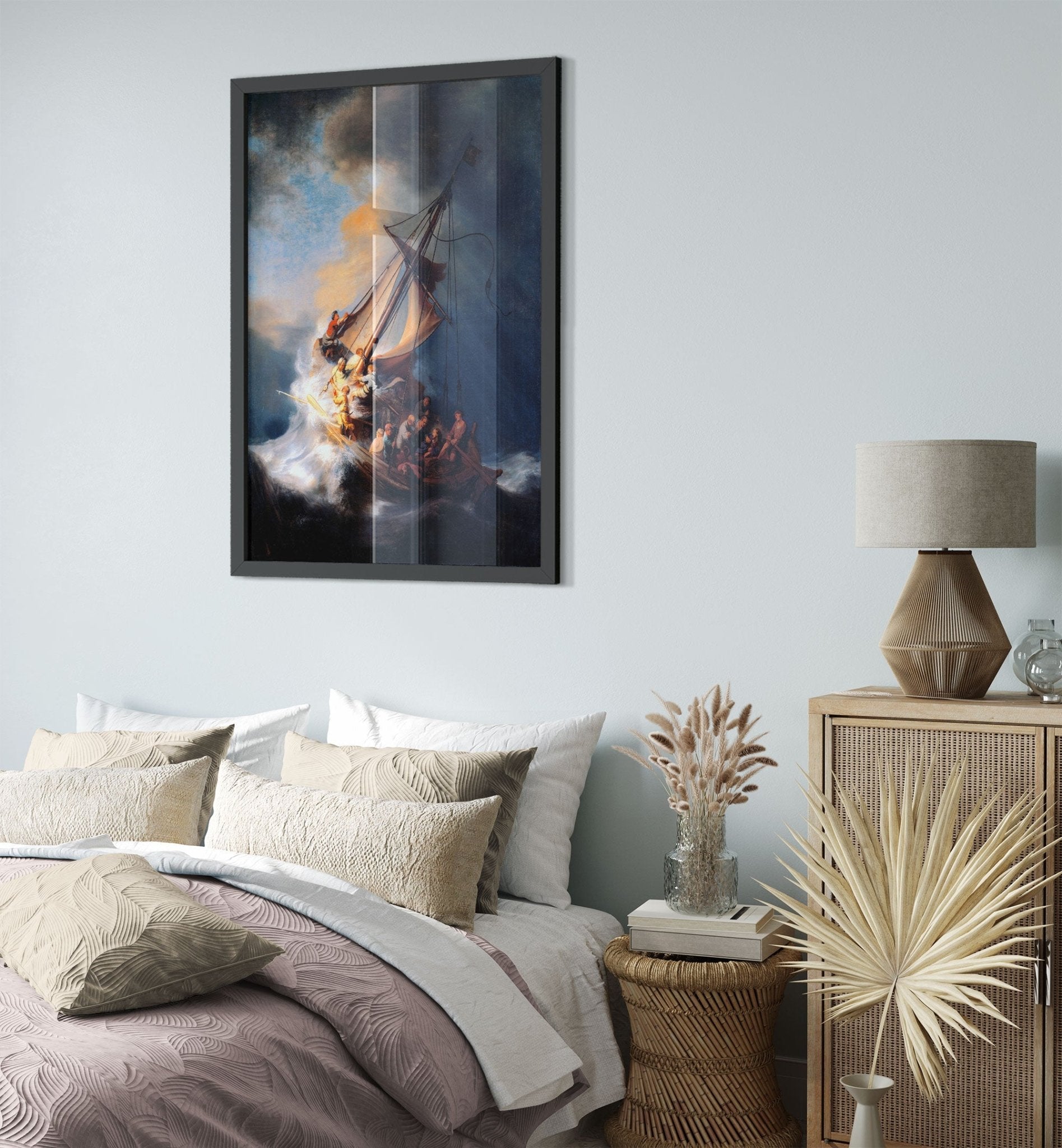 Storm Of The Sea Of Galilee Framed Print, Rembrandt - Storm Of The Sea Of Galilee Framed - WallArtPrints4U