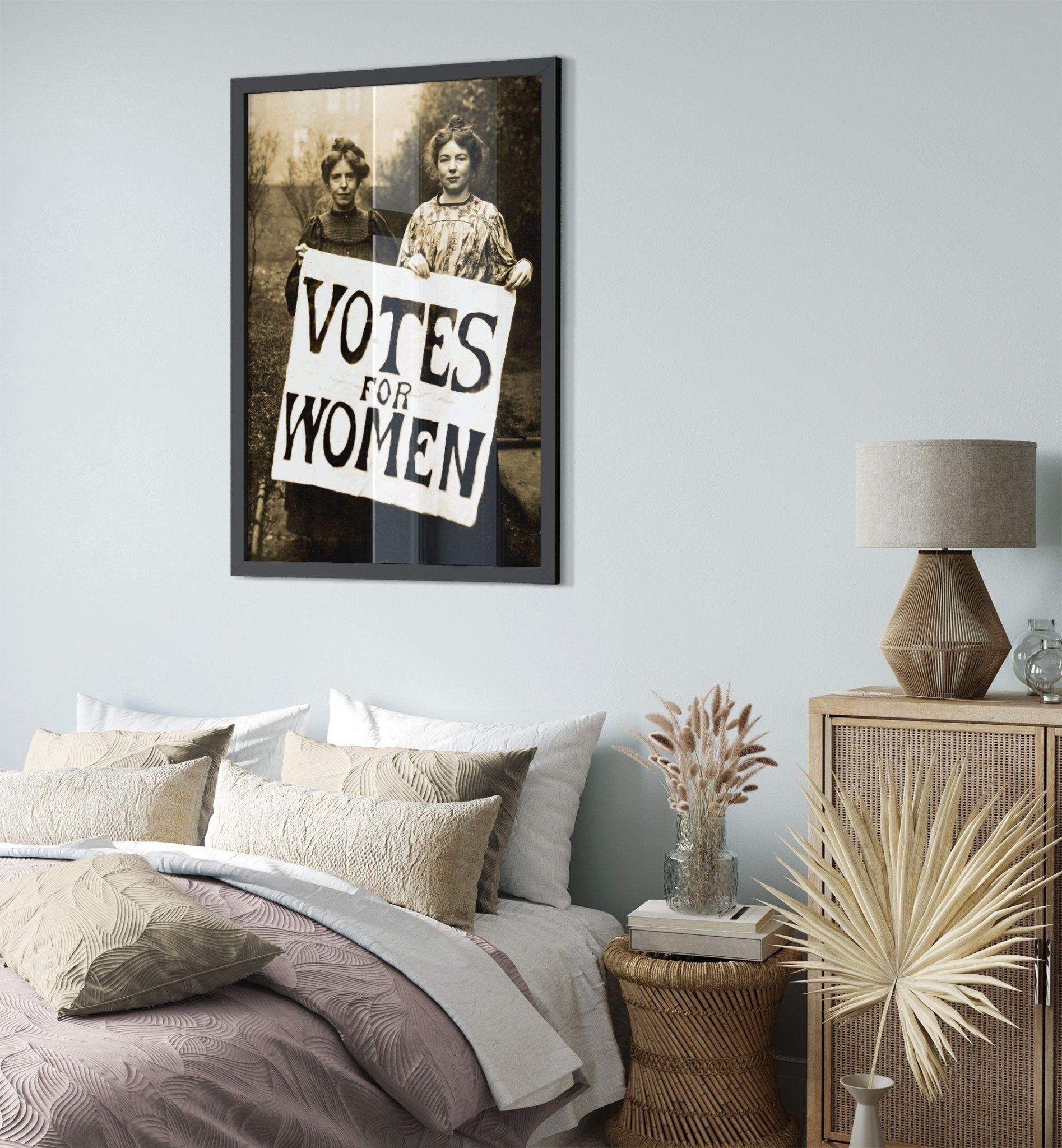 Suffragettes Framed Print, Votes For Women Print, Vintage Photo Christabel Pankhurst, Annie Kenney - WallArtPrints4U