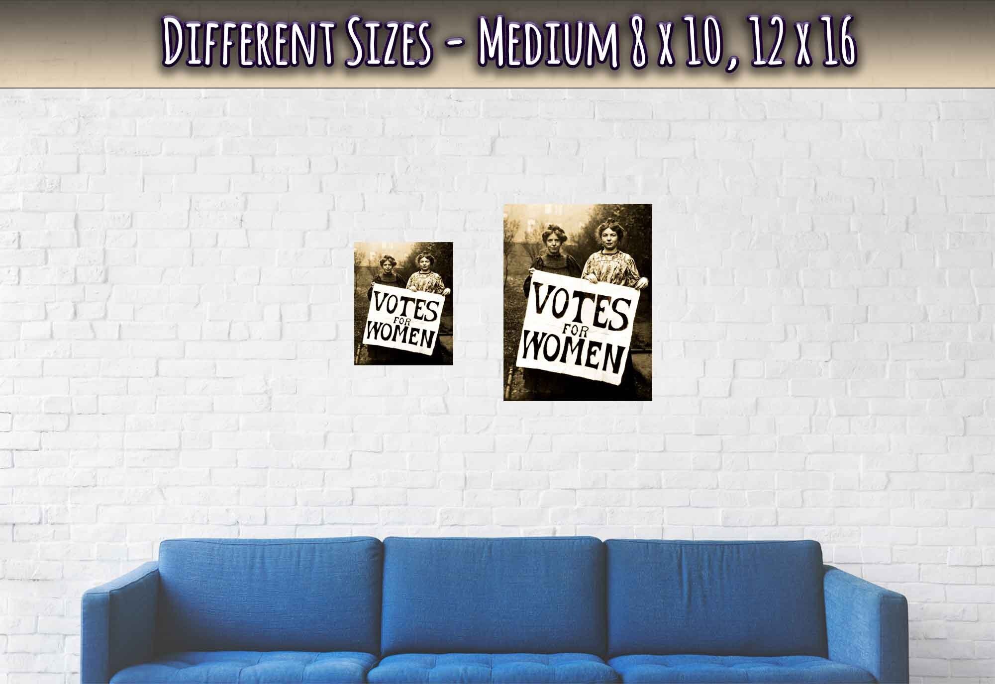 Suffragettes Poster, Votes For Women Print, Vintage Photo Christabel Pankhurst, Annie Kenney - WallArtPrints4U
