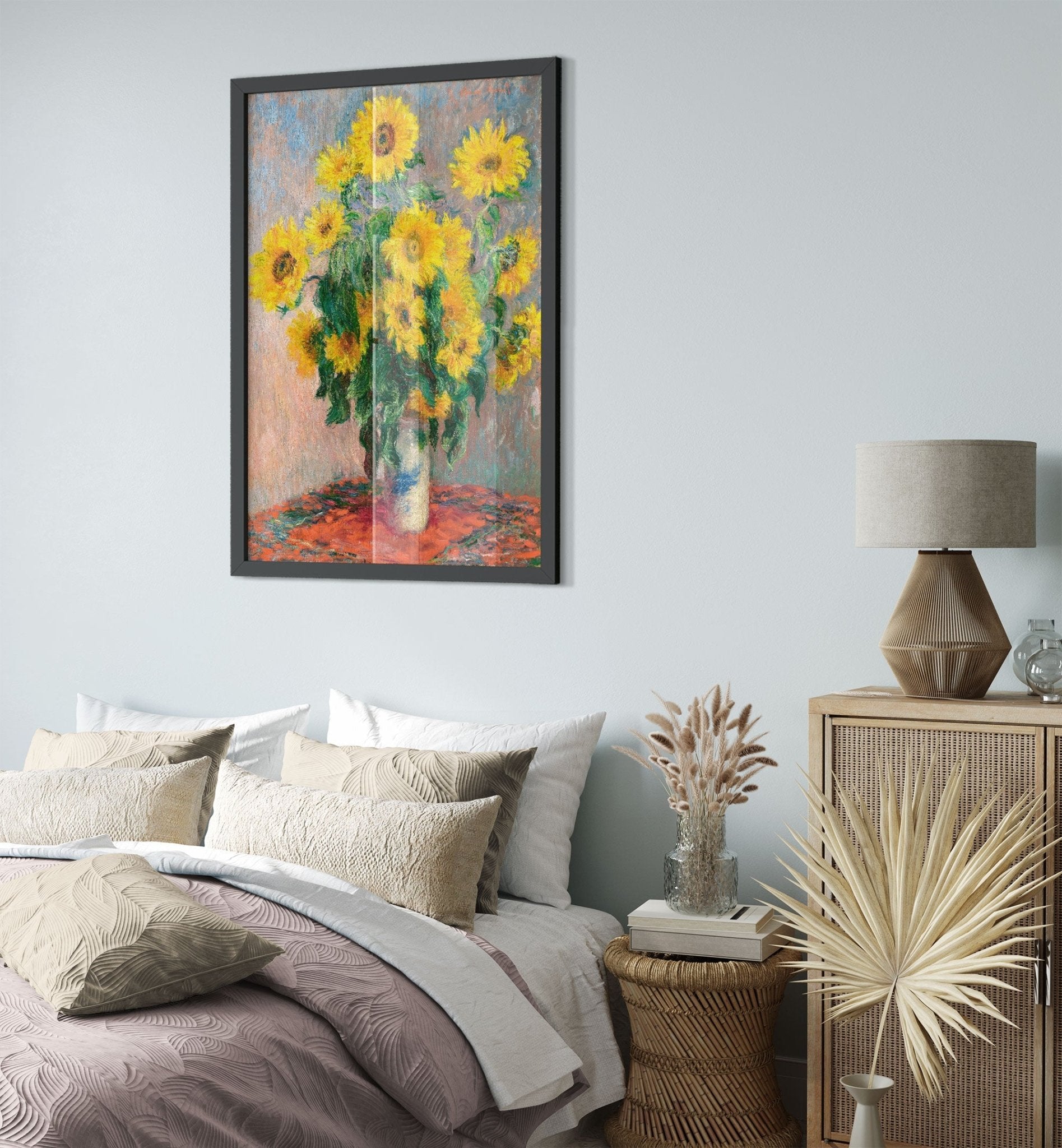 Sunflowers Framed, Bouquet Of Sunflowers Framed Print Claude Monet Famous Painting 1881 - WallArtPrints4U