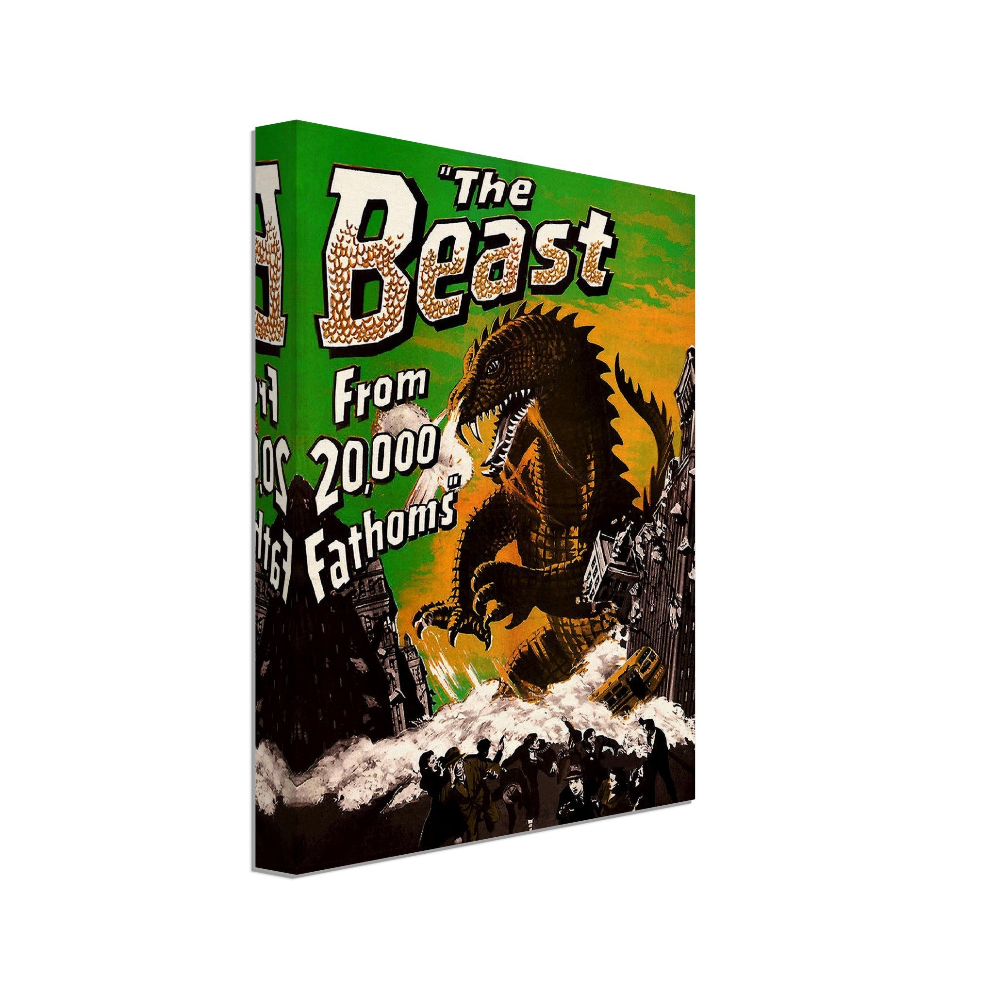 The Beast Canvas, Vintage Horror Movie Canvas 1953 The Beast From 20,000 Fathoms - WallArtPrints4U