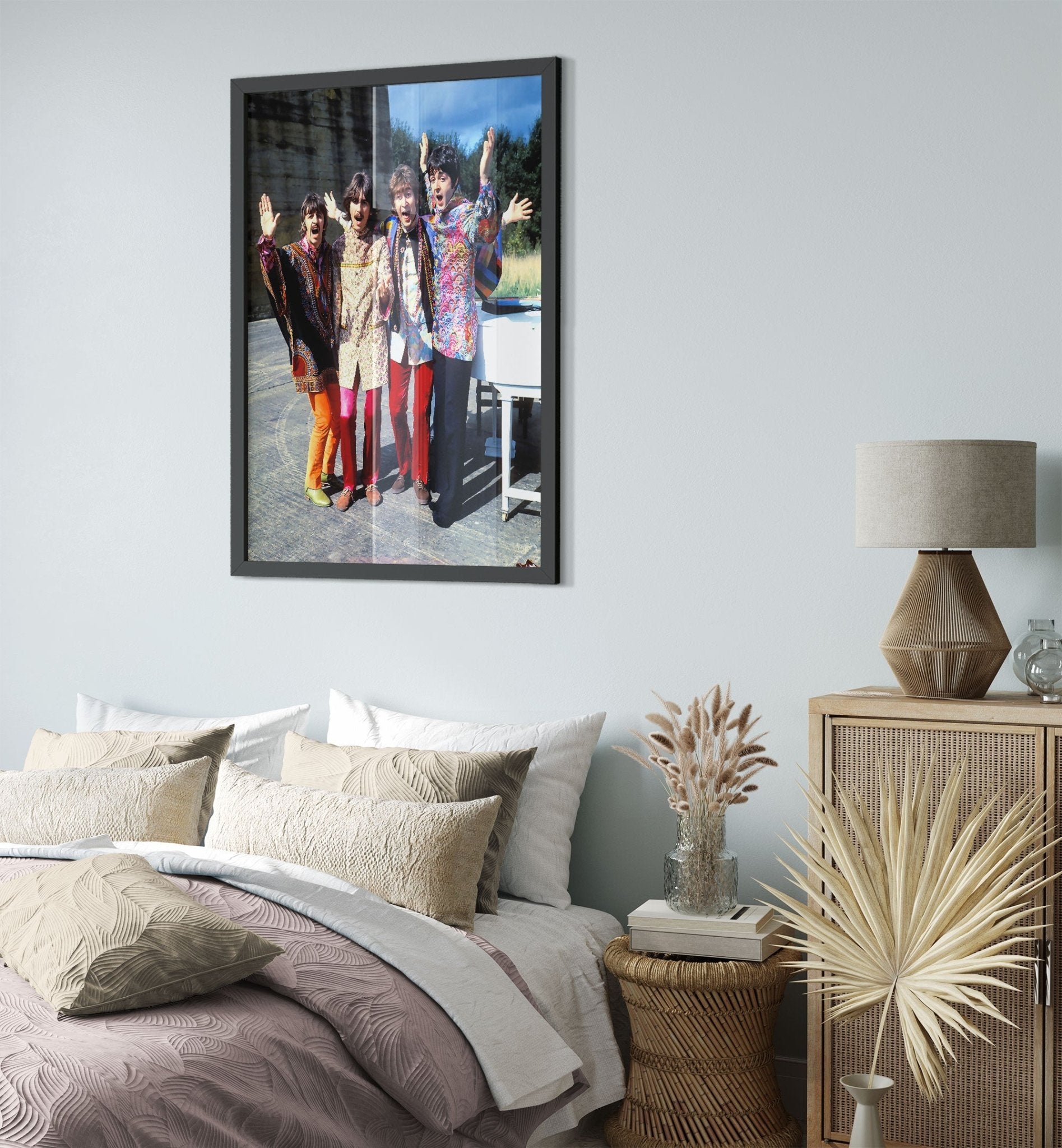The Beatles Framed, Magical Mystery Tour, Vintage Photo Portrait - The Beatles Art Framed Print - WallArtPrints4U