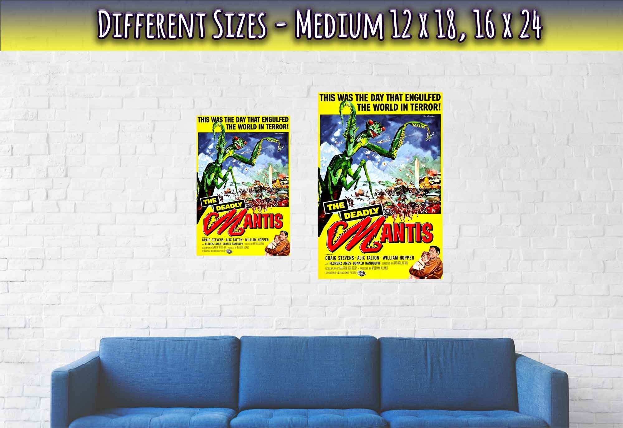 The Deadly Mantis Poster, Vintage Horror Movie Poster 1957 Version 2 Poster Film Art - WallArtPrints4U