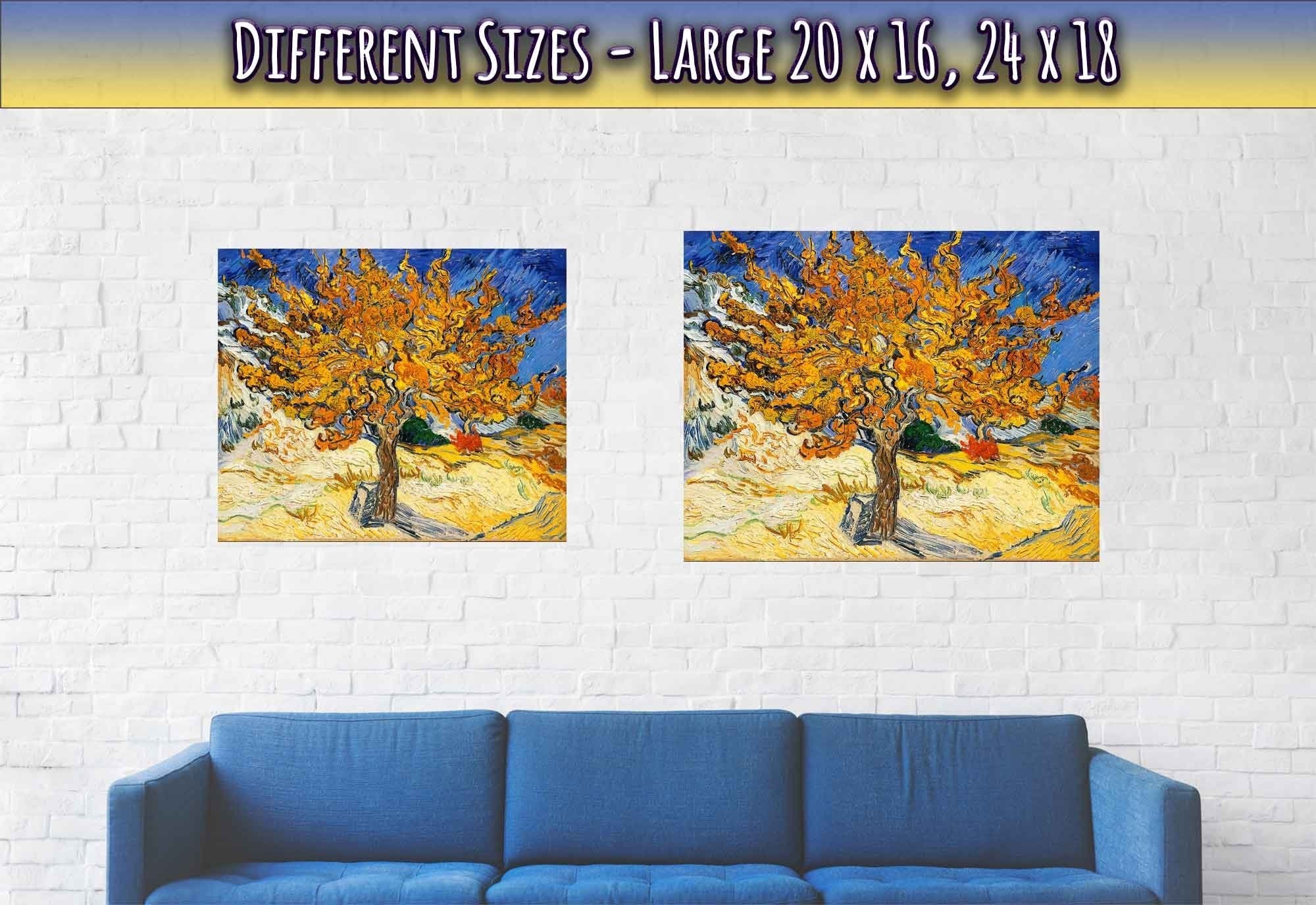The Mulberry Tree Poster Print, Vincent Van Gogh 1889 Vintage Fall Tree Poster - WallArtPrints4U