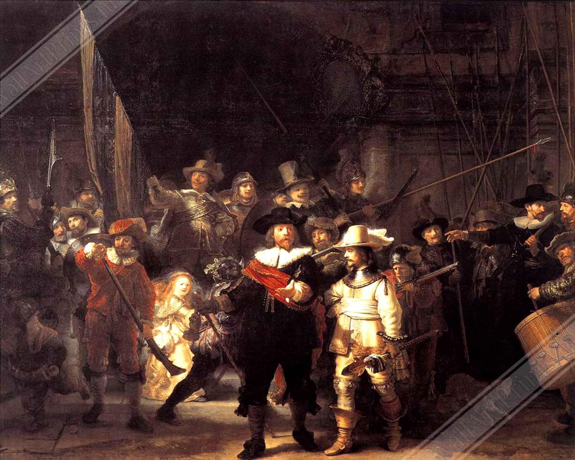 The Night Watch Canvas, Rembrandt Van Rijn - The Night Watch Canvas Print - WallArtPrints4U