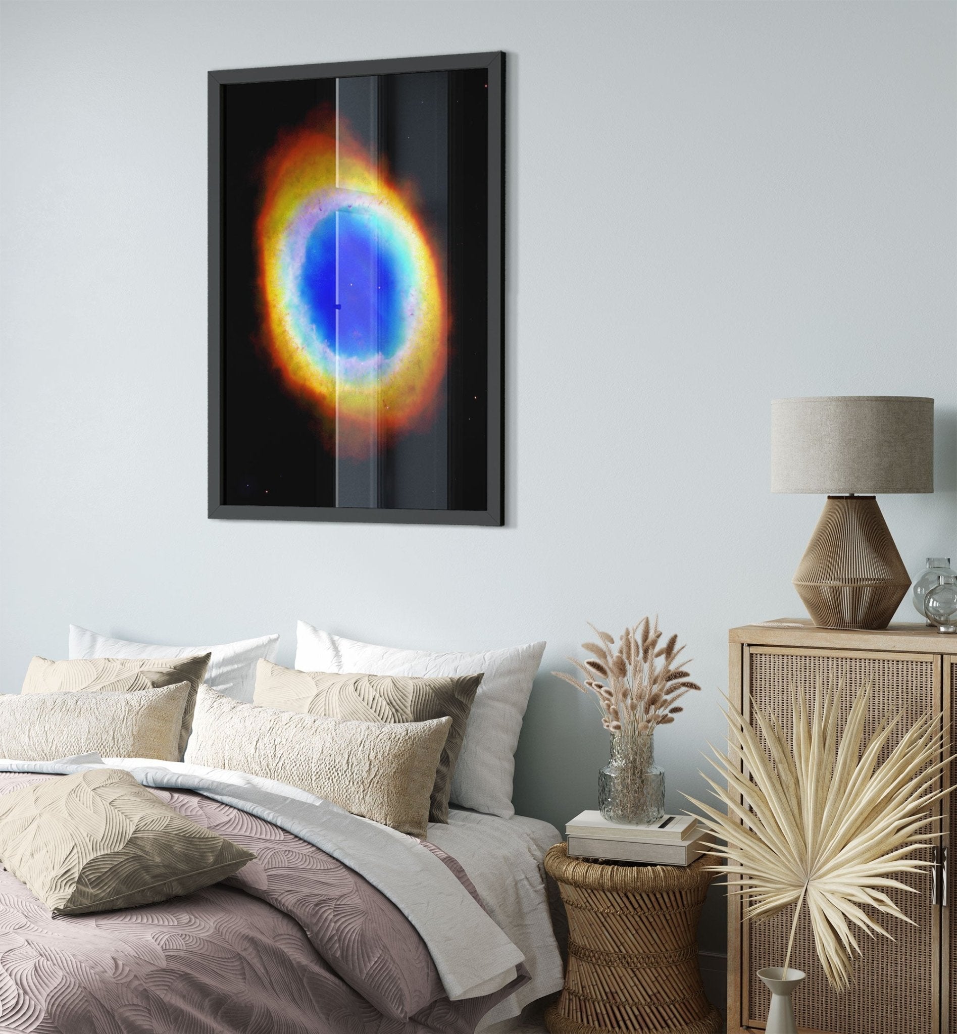 The Ring Nebula Framed - Discovered 1779 - The Ring Nebula Framed Print Beautiful Colors From Nasa - WallArtPrints4U