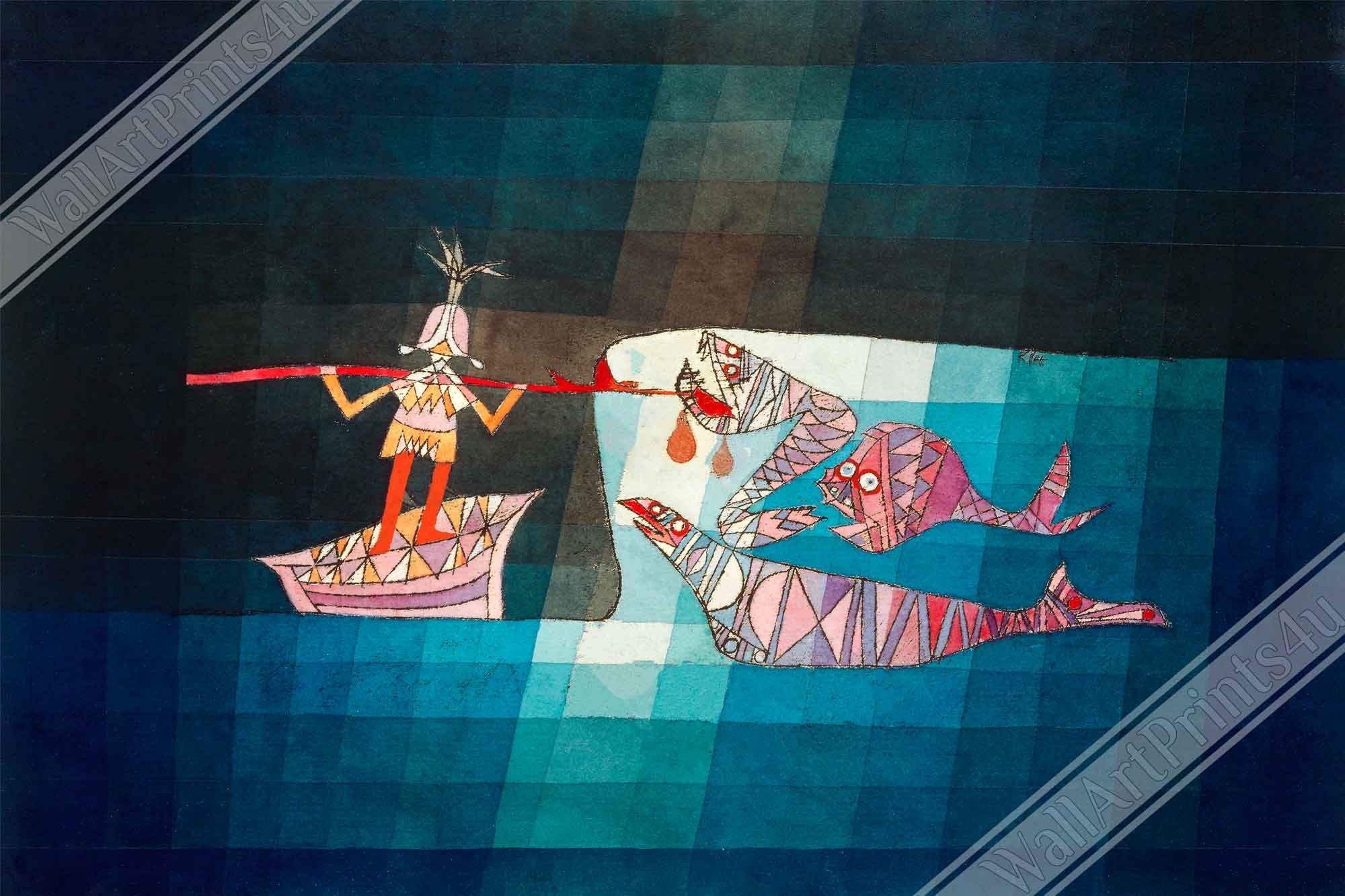 The Seafarer Framed Print, Paul Klee Frameds Abstract Seafarer Art - WallArtPrints4U