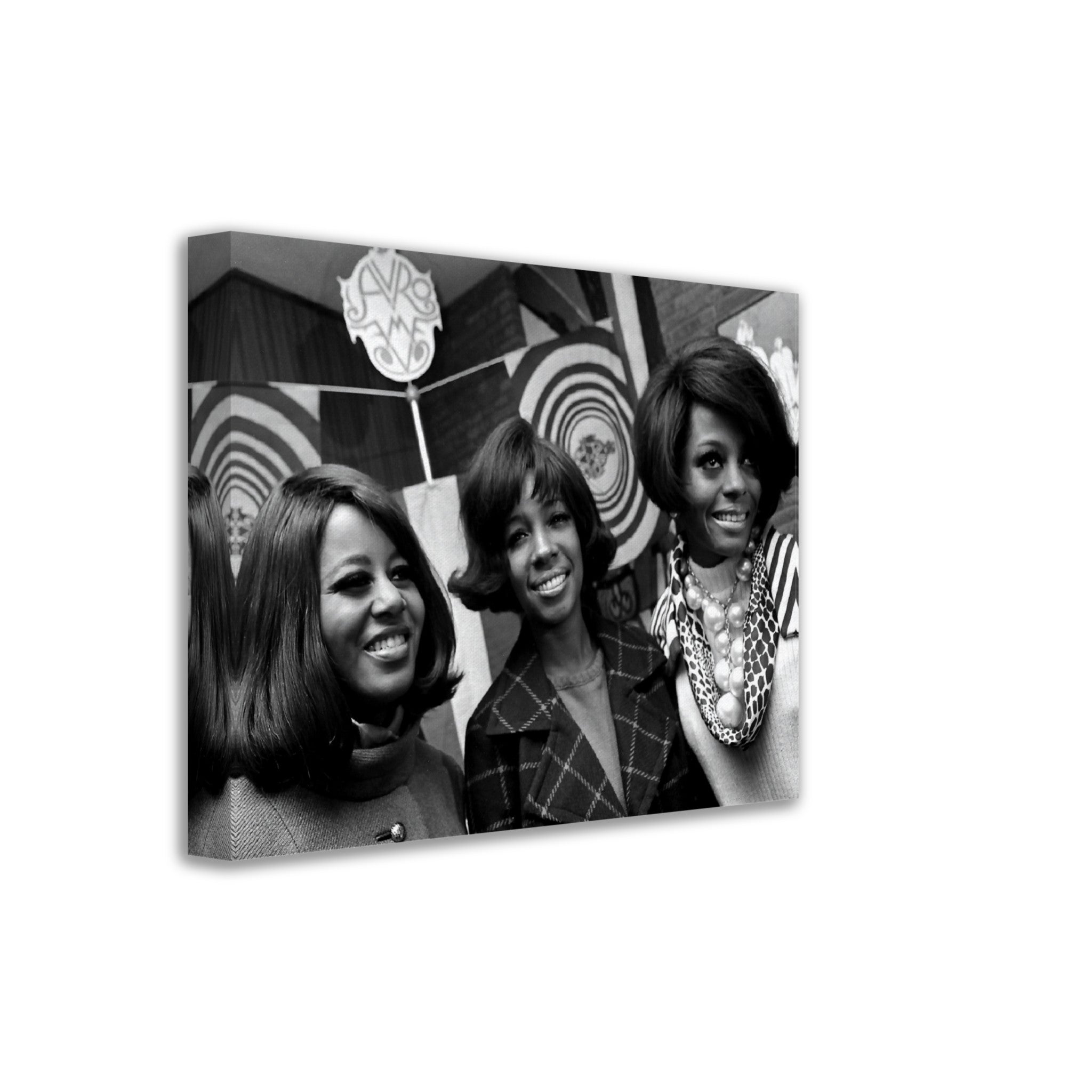 The Supremes Canvas, Amsterdam Hilton 1968, Vintage Photo Portrait - The Supremes Canvas Print - WallArtPrints4U