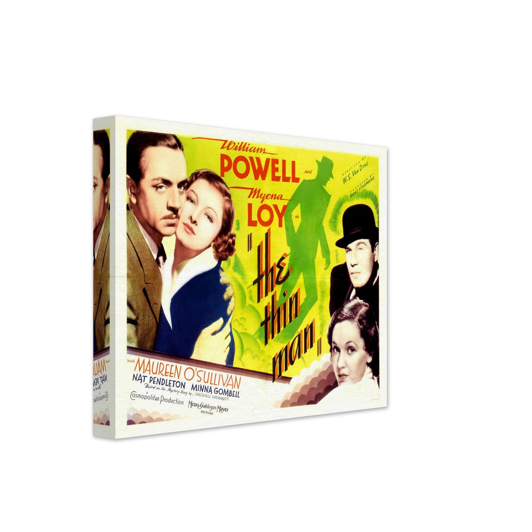 The Thin Man Canvas, Vintage Movie Canvas 1934 Canvas Film Art - Maureen O'Sullivan, Myrna Loy, William Powell - WallArtPrints4U