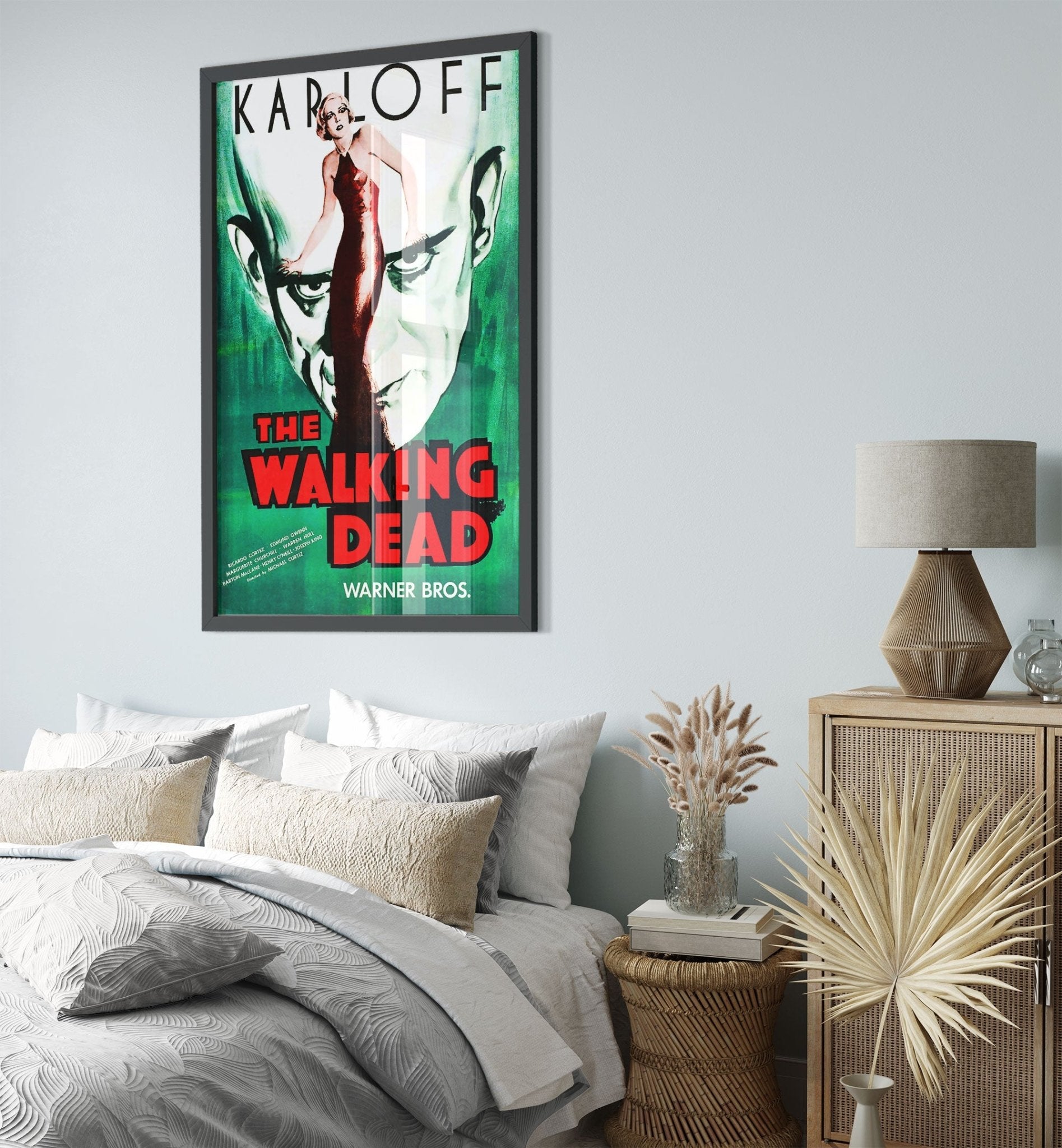 The Walking Dead Framed, Vintage Horror Movie Framed 1936 Framed Film Art - Marguerite Churchill, Boris Karloff - WallArtPrints4U