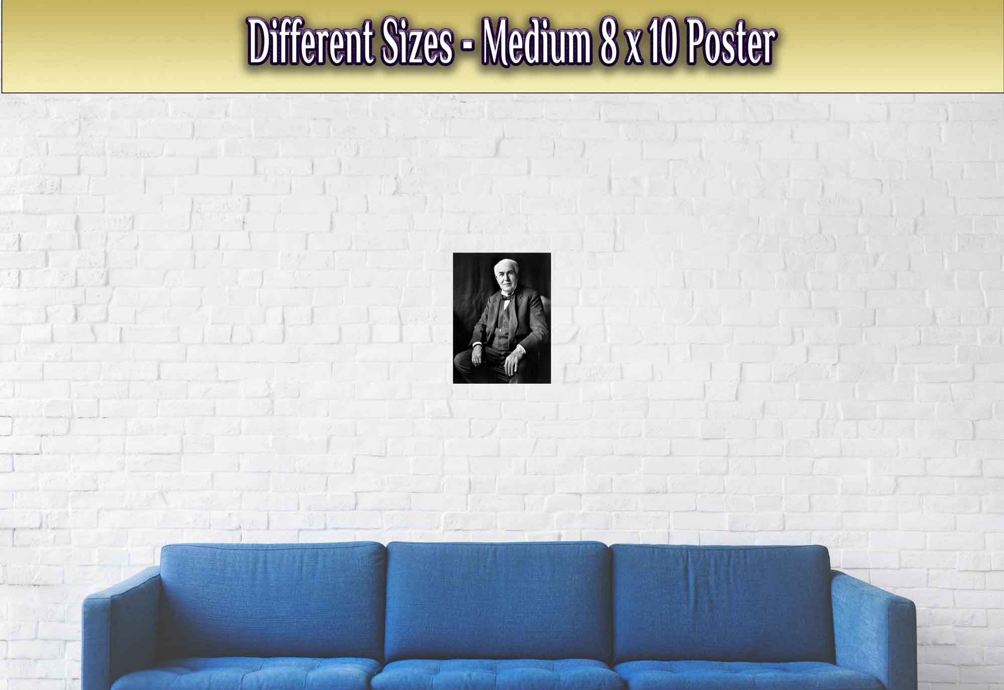 Thomas Edison Poster, Vintage Photo - Thomas Edison Print - 19th Century American Inventor Business Innovator - WallArtPrints4U