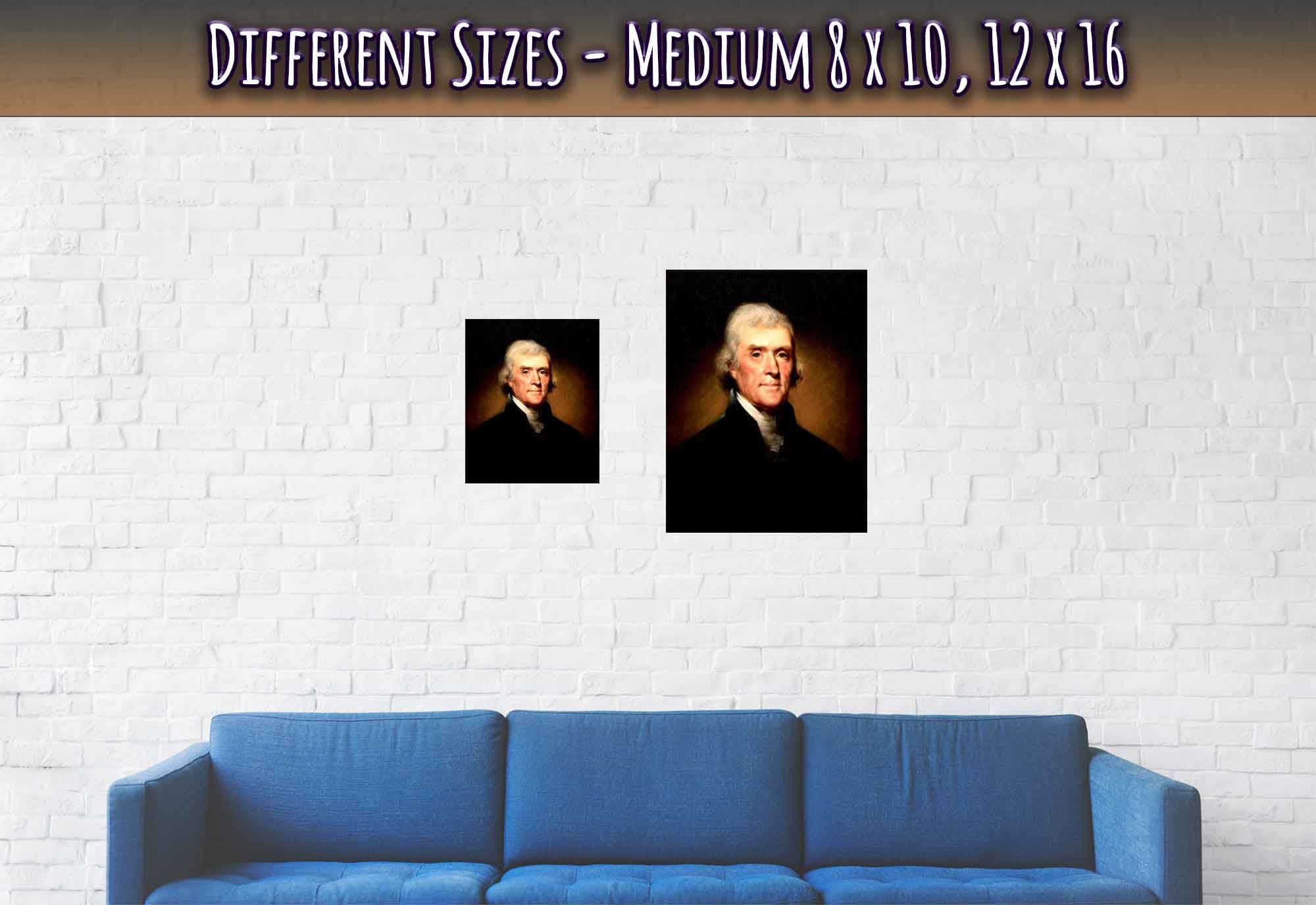 Thomas Jefferson Poster, 3rd President Of Usa, Vintage Portrait - Thomas Jefferson Print - WallArtPrints4U