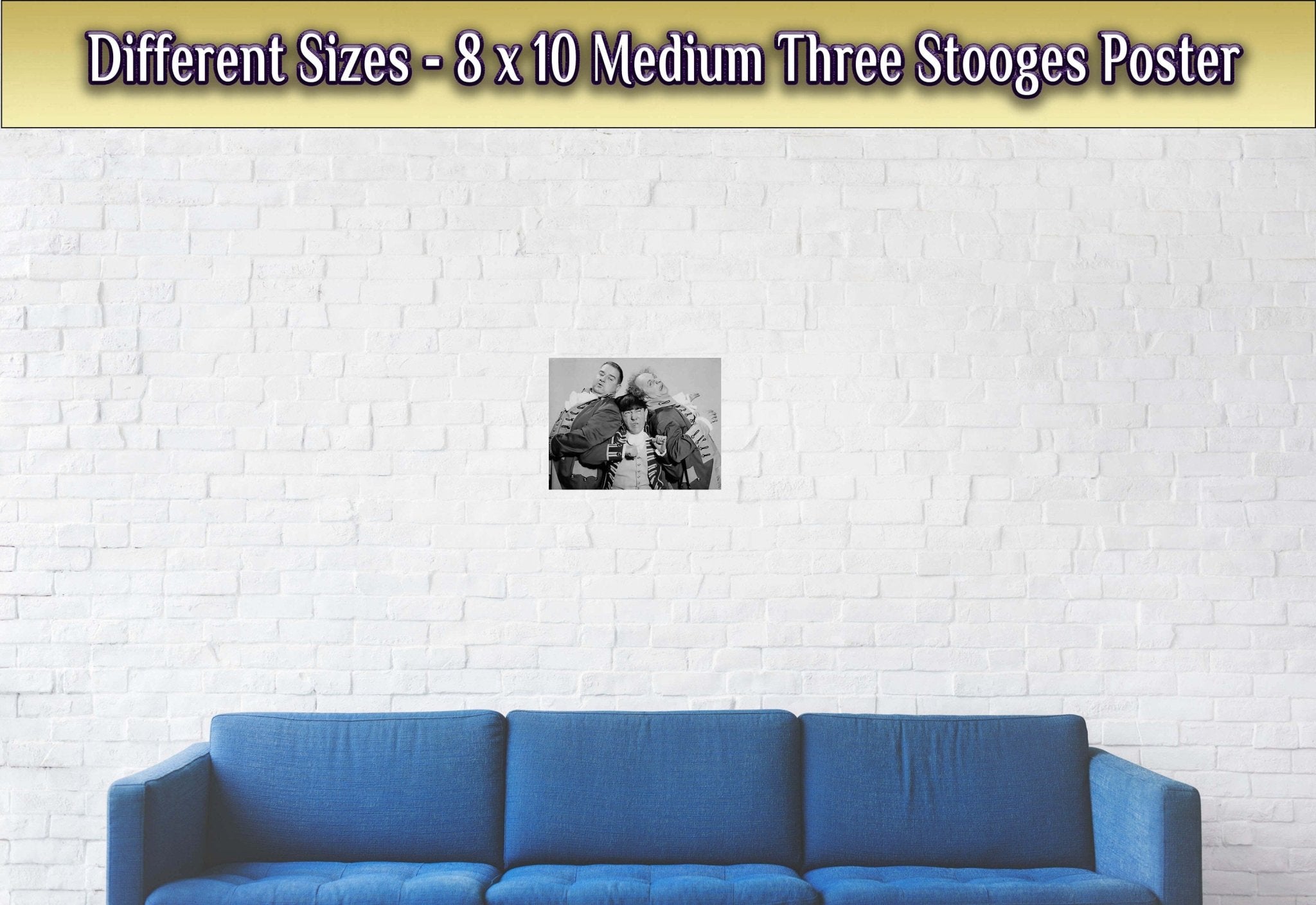 Three Stooges Poster, Nyuk Nyuk Nyuk, Vintage Photo, 3 Stooges Poster, Silver Screen Stars - WallArtPrints4U